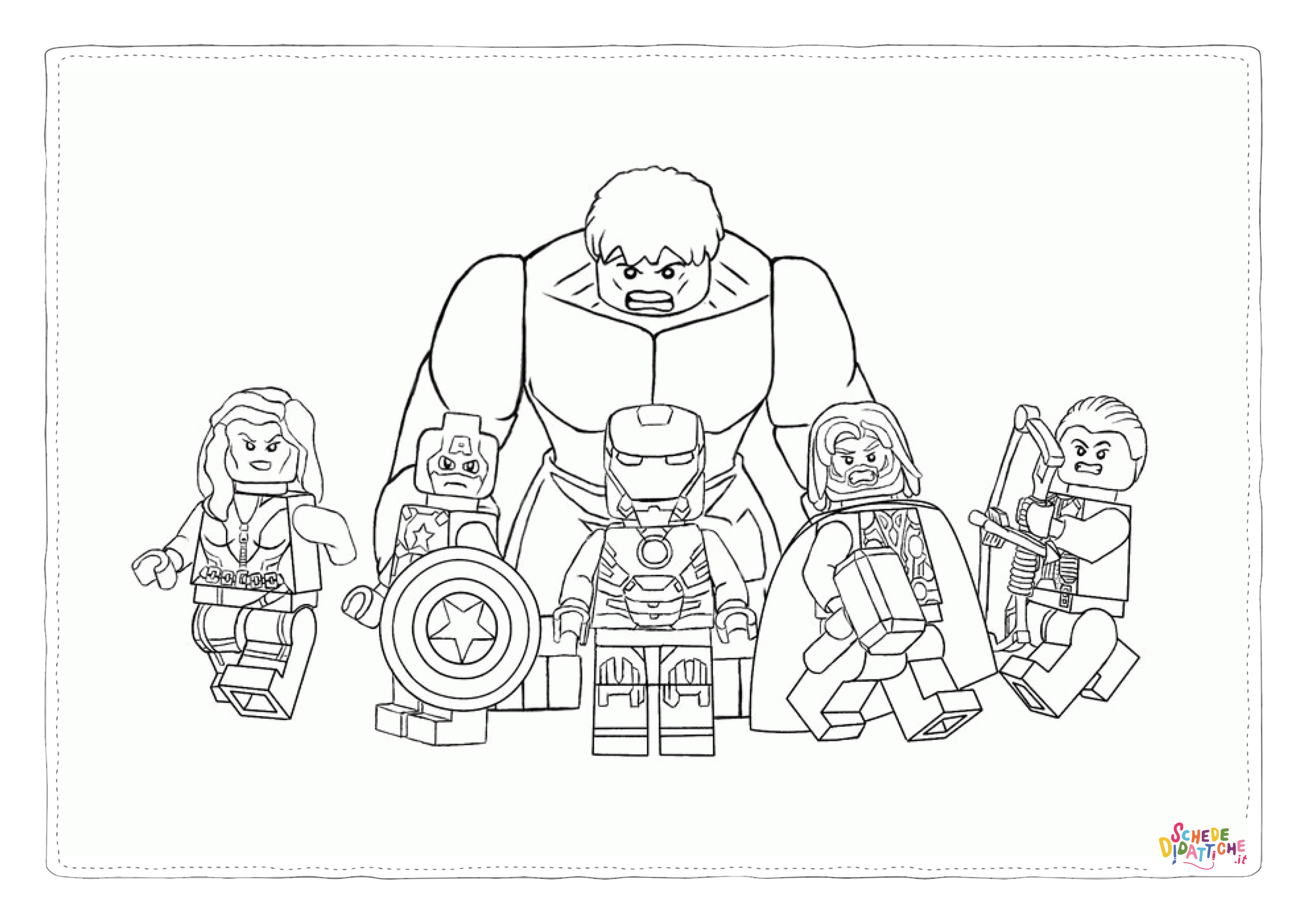 Disegno di LEGO Avengers da stampare e colorare 2