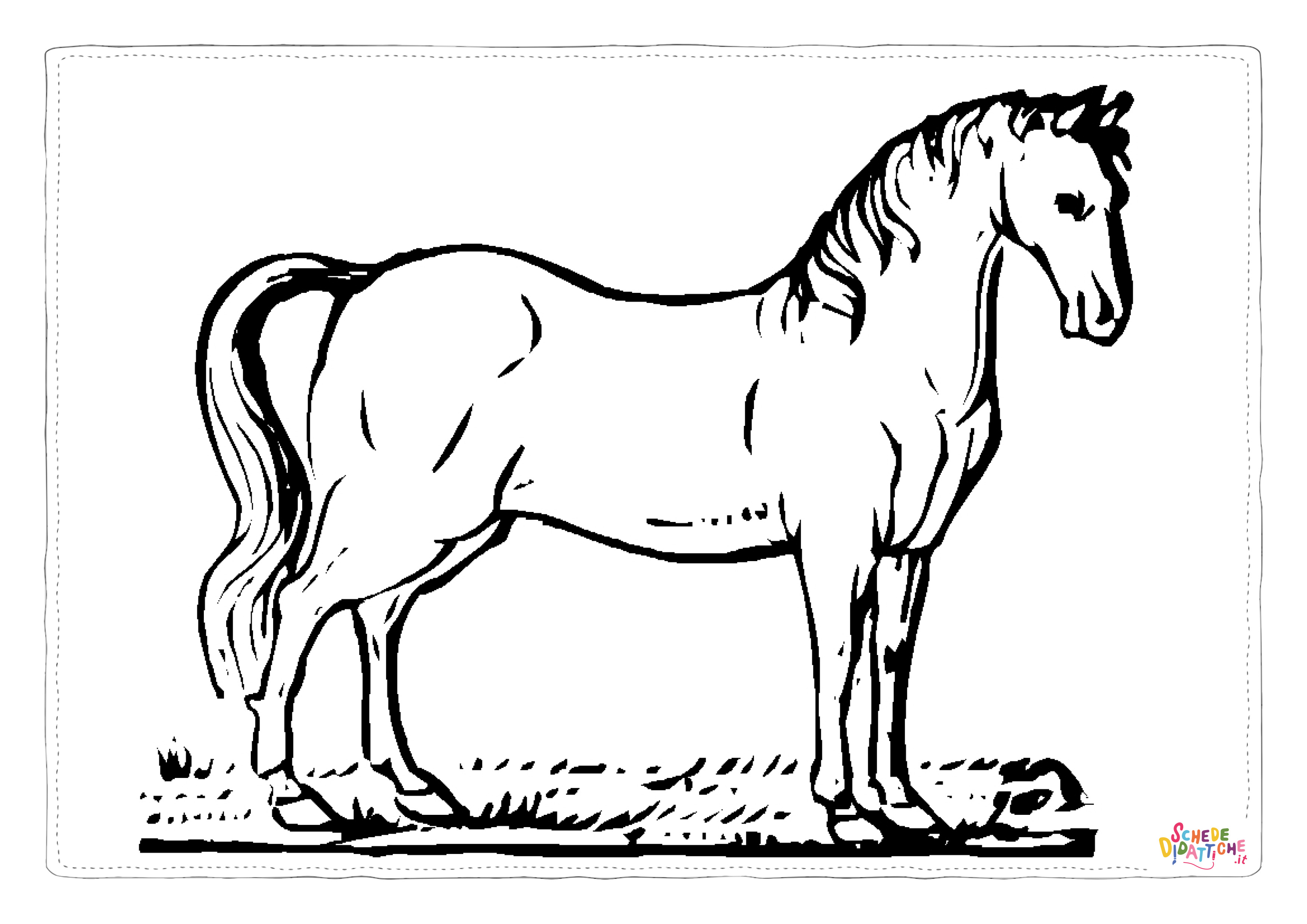 Disegno "Disegno di cavallo da stampare e colorare 31" Disegno di cavallo da stampare e colorare 31