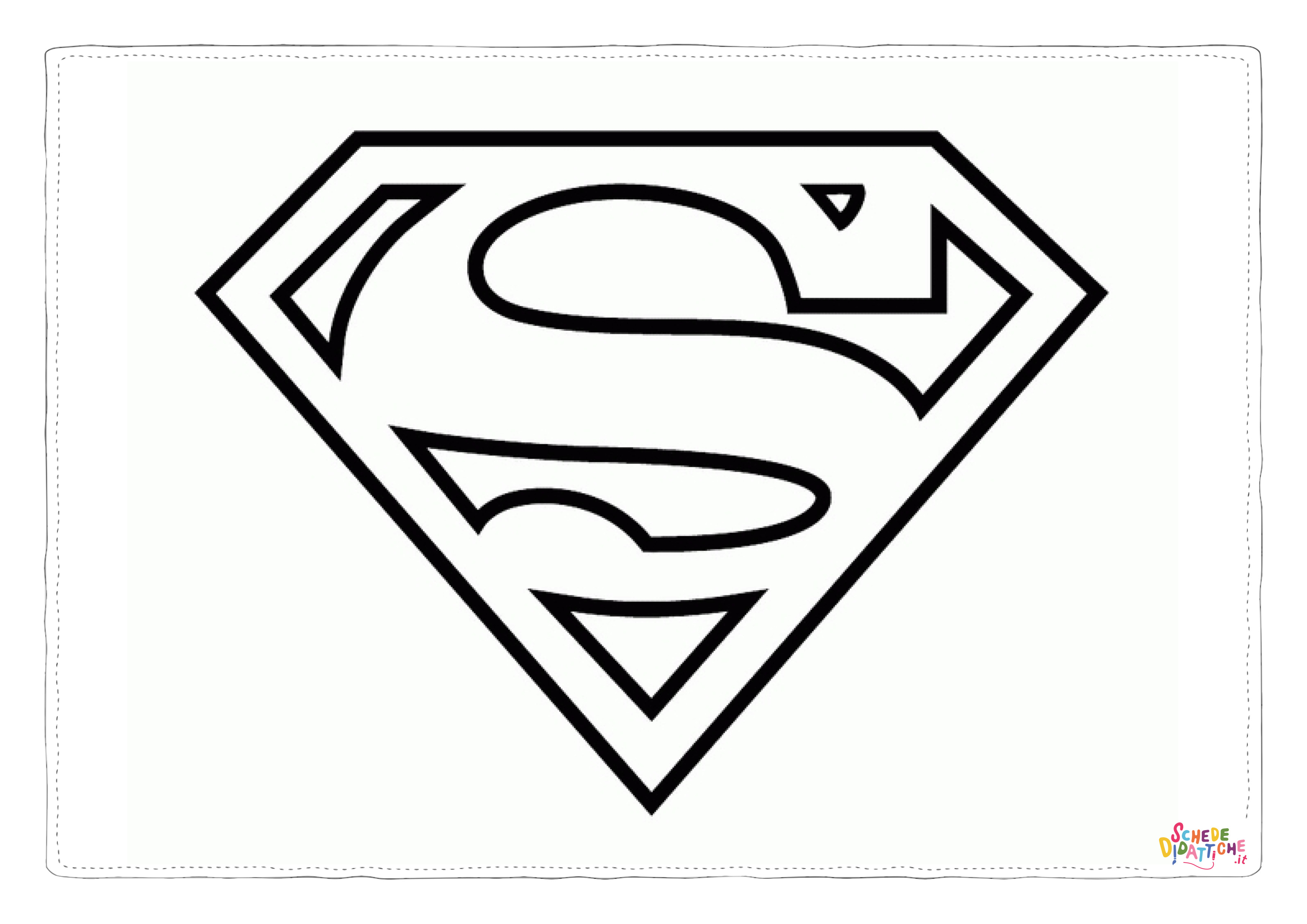 Disegno "Disegno di Superman da stampare e colorare 19" Disegno di Superman da stampare e colorare 19