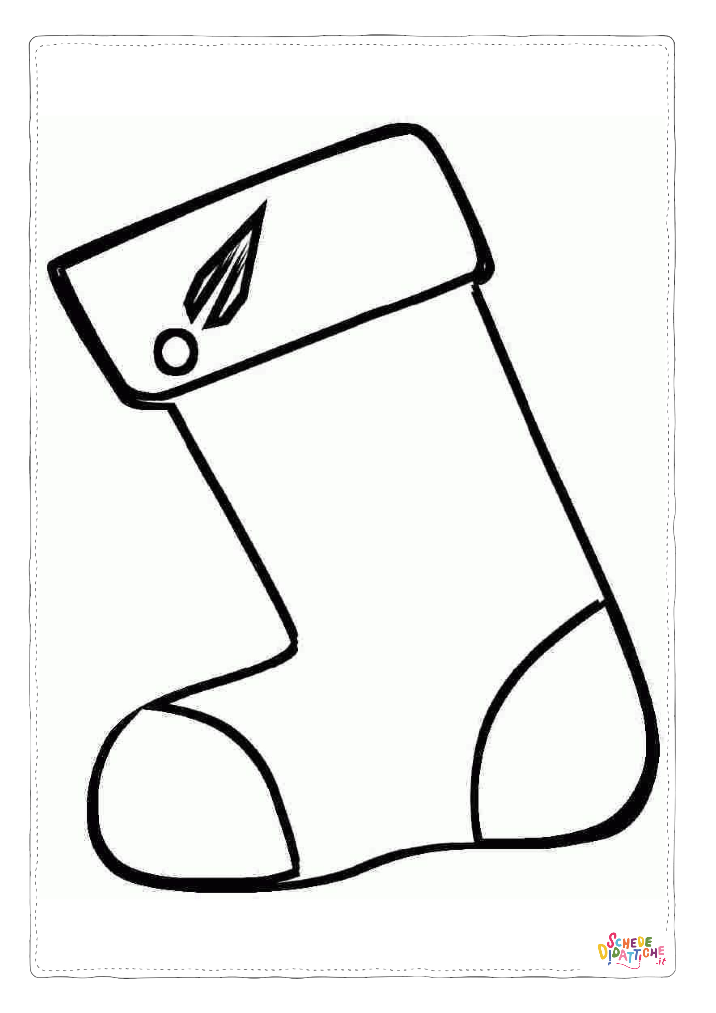 Disegno "Disegno di calza di Natale da stampare e colorare 25" Disegno di calza di Natale da stampare e colorare 25