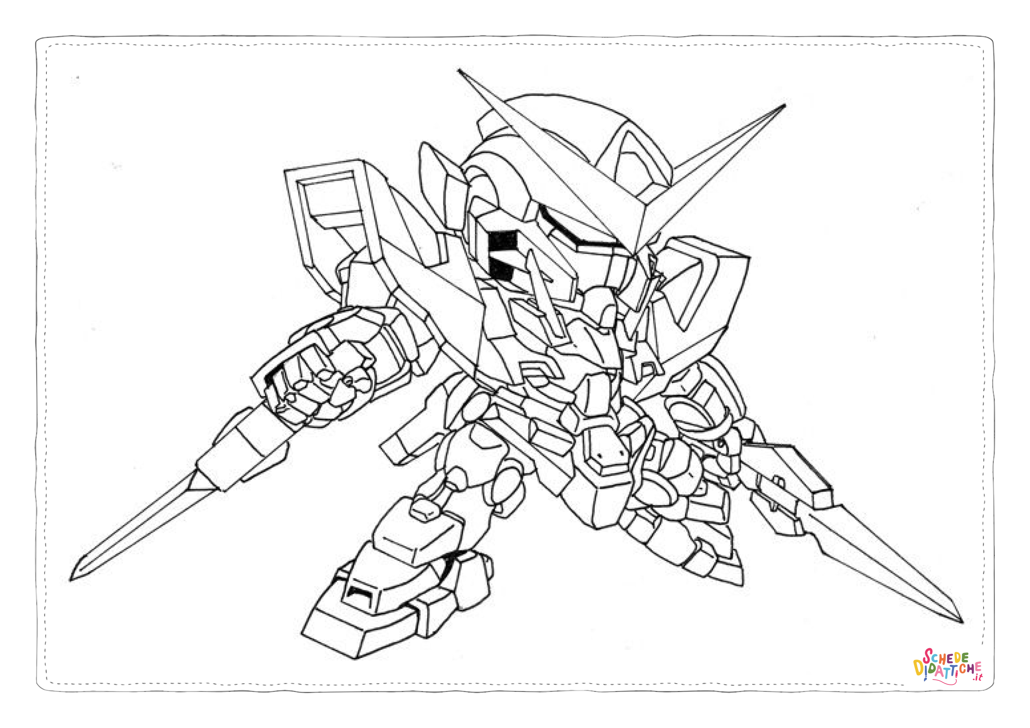 Disegno "Disegno di Gundam da stampare e colorare 2" Disegno di Gundam da stampare e colorare 2