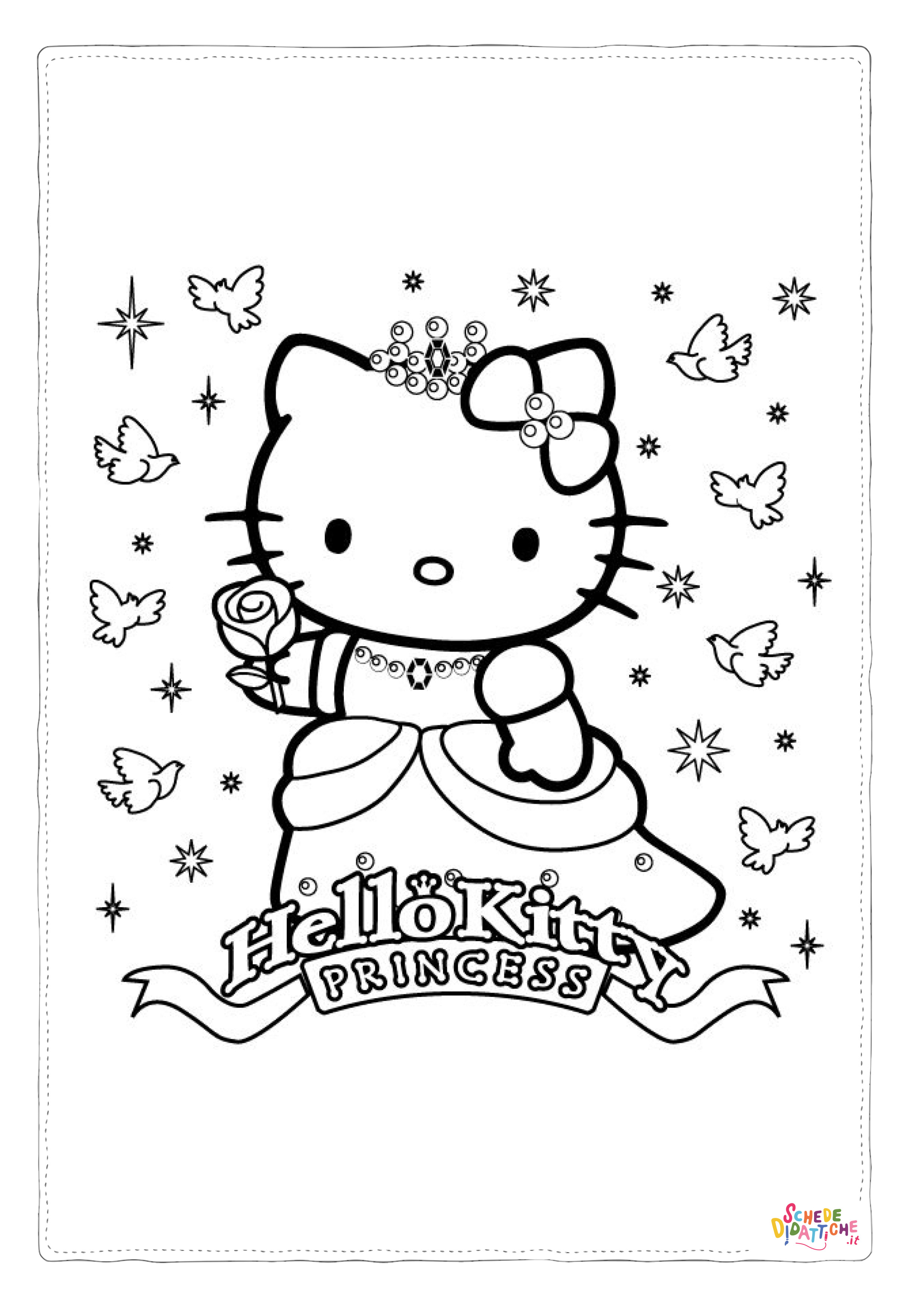 Disegno "Disegno di Hello Kitty da stampare e colorare 170" Disegno di Hello Kitty da stampare e colorare 170