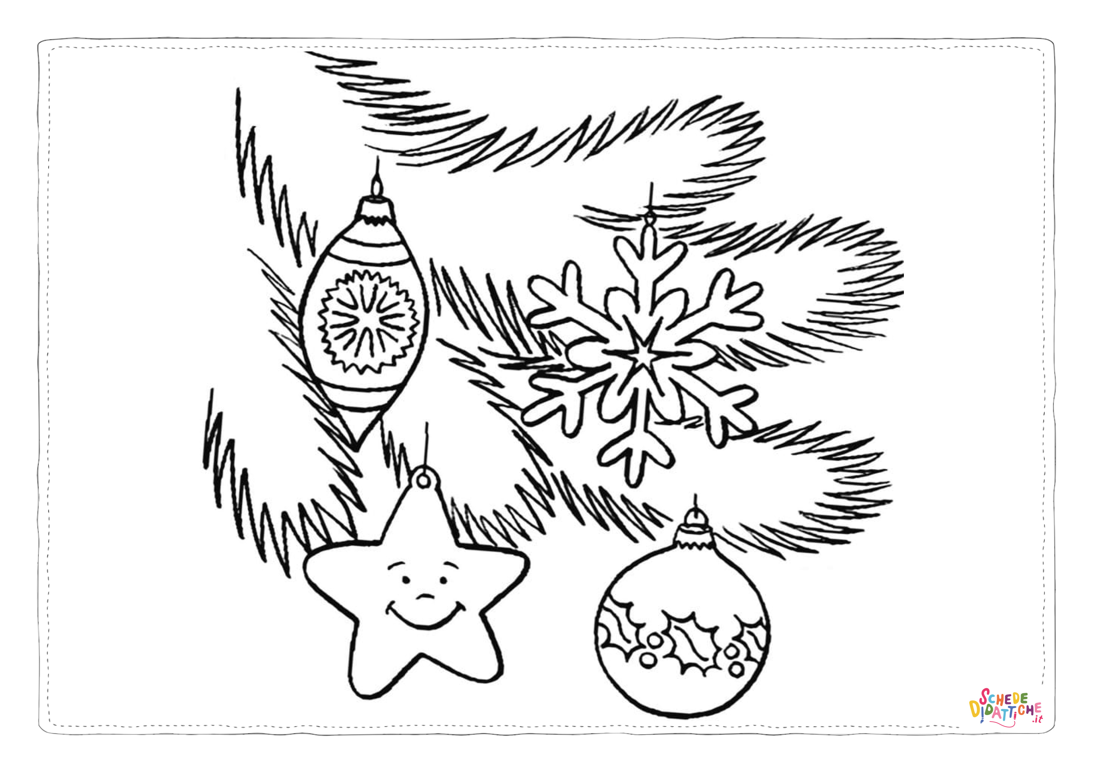 Disegno "Disegno di palla di Natale da stampare e colorare 43" Disegno di palla di Natale da stampare e colorare 43