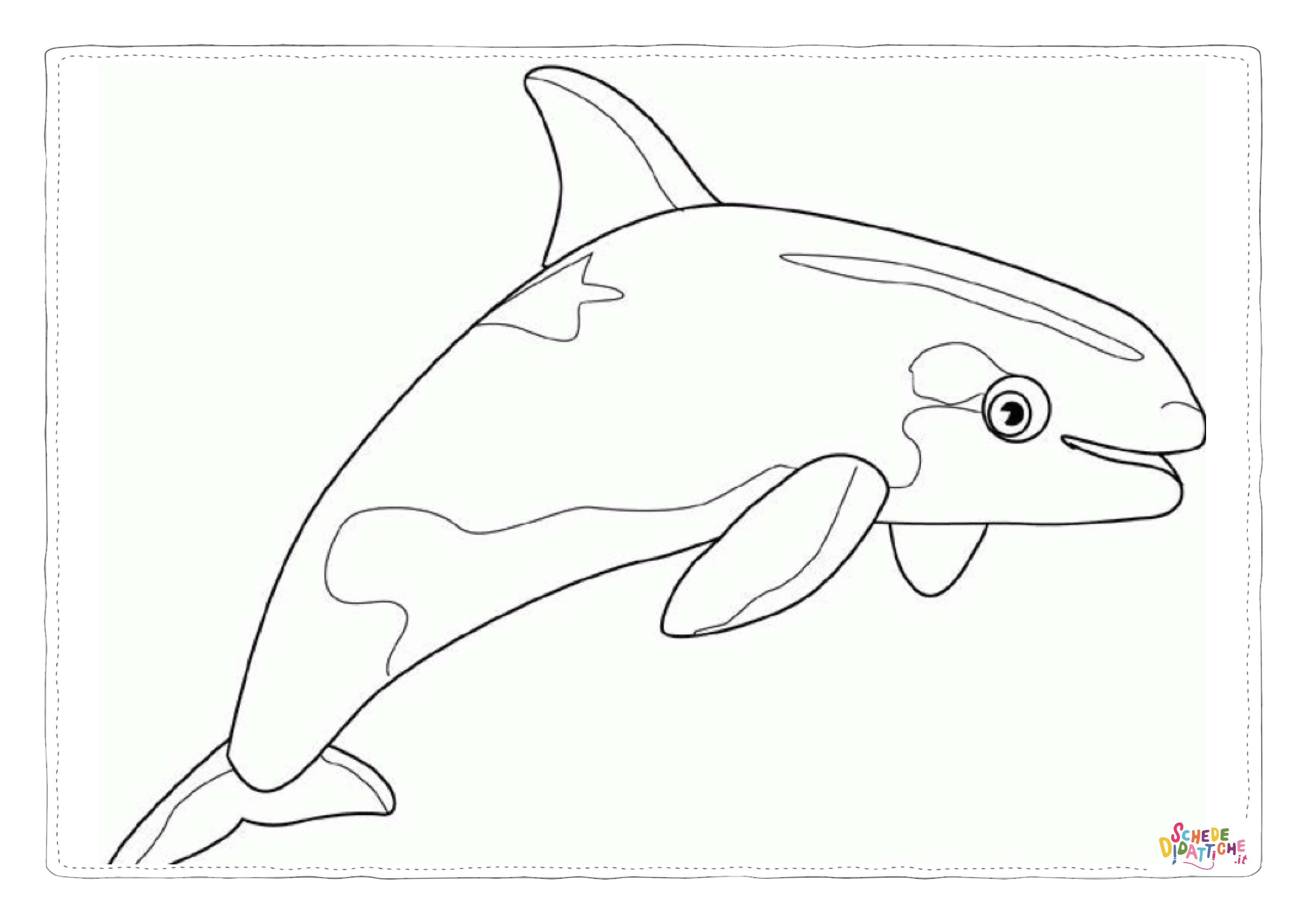 Disegno "Disegno di delfino da stampare e colorare 56" Disegno di delfino da stampare e colorare 56