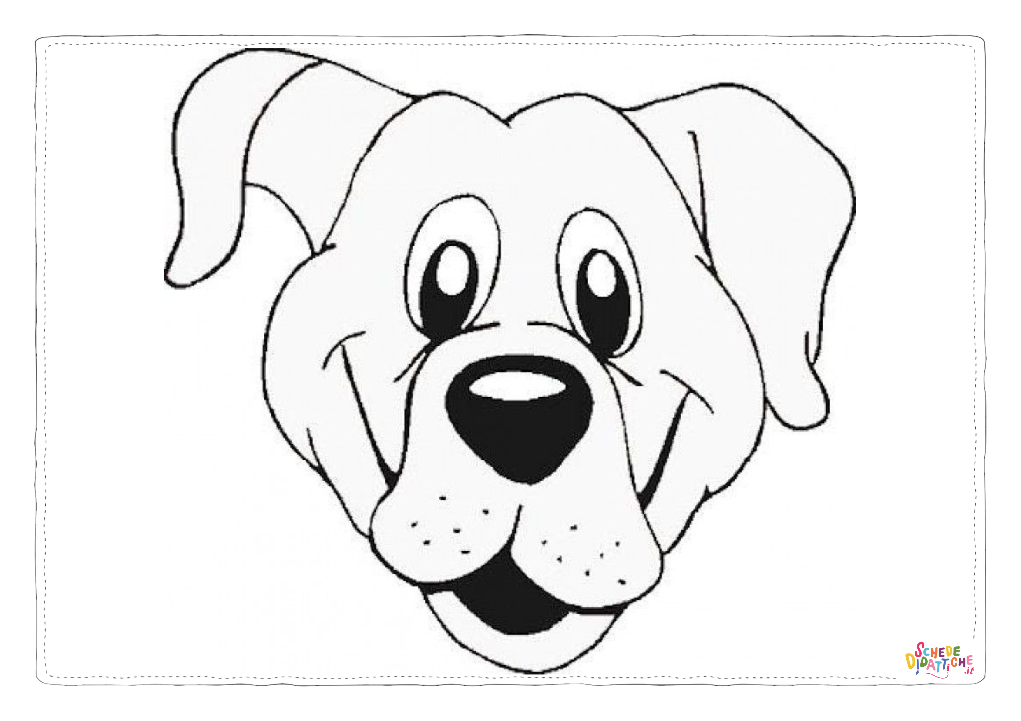 Disegno "Disegno di cane da stampare e colorare 112" Disegno di cane da stampare e colorare 112
