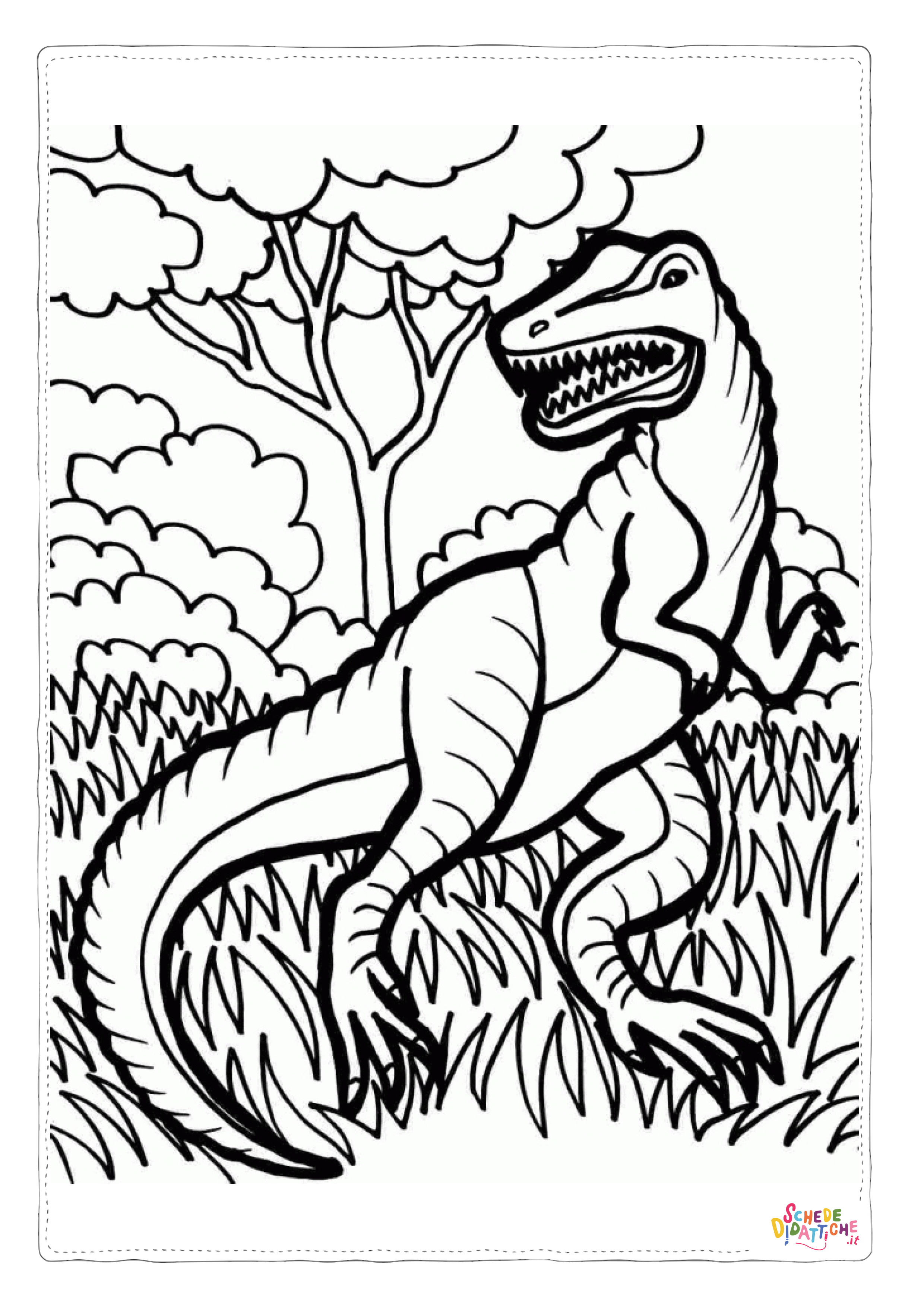 Disegno "Disegno di Tirannosauro da stampare e colorare 15" Disegno di Tirannosauro da stampare e colorare 15