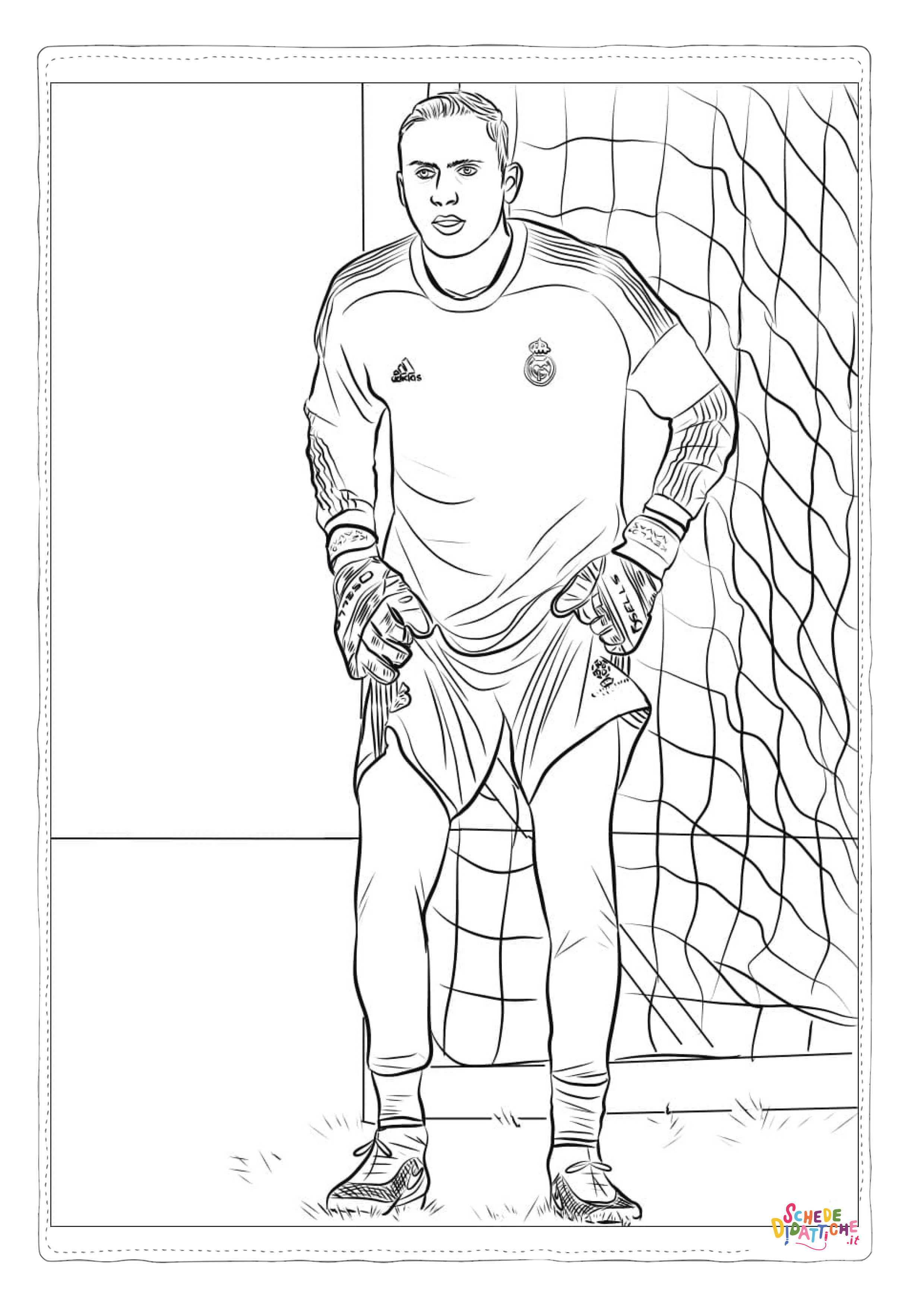 Disegno "Disegno di calciatore professionista da stampare e colorare 9" Disegno di calciatore professionista da stampare e colorare 9