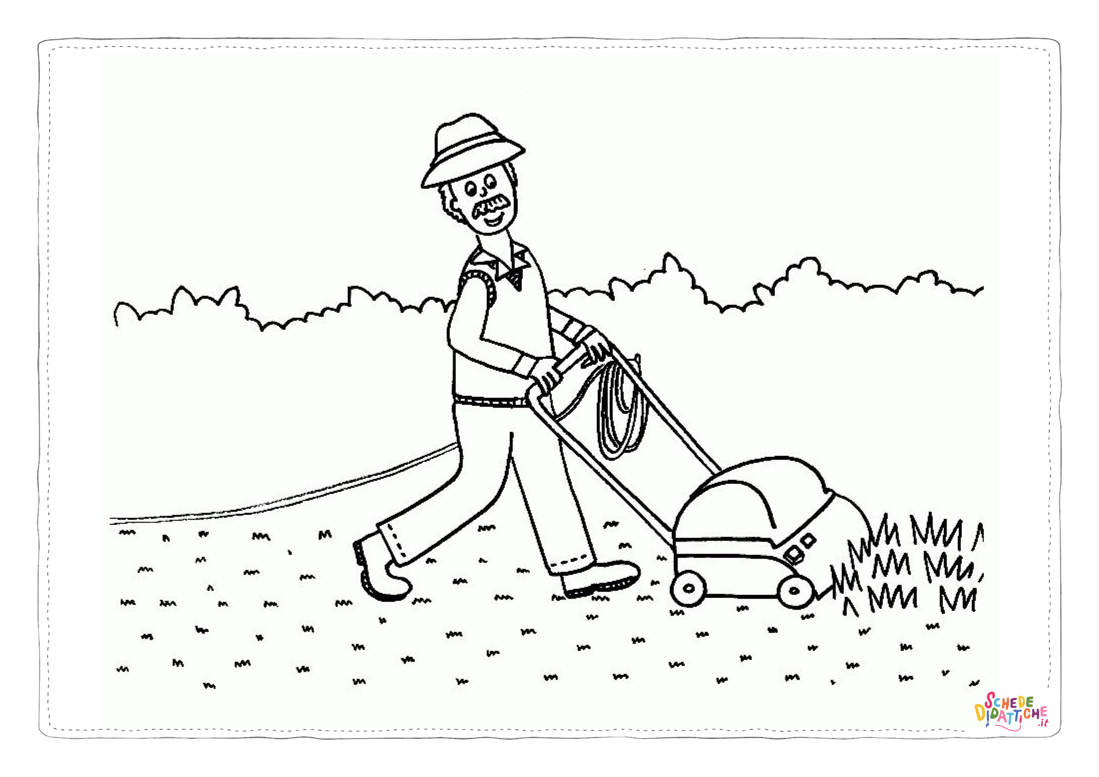 Disegno di giardiniere da stampare e colorare 30