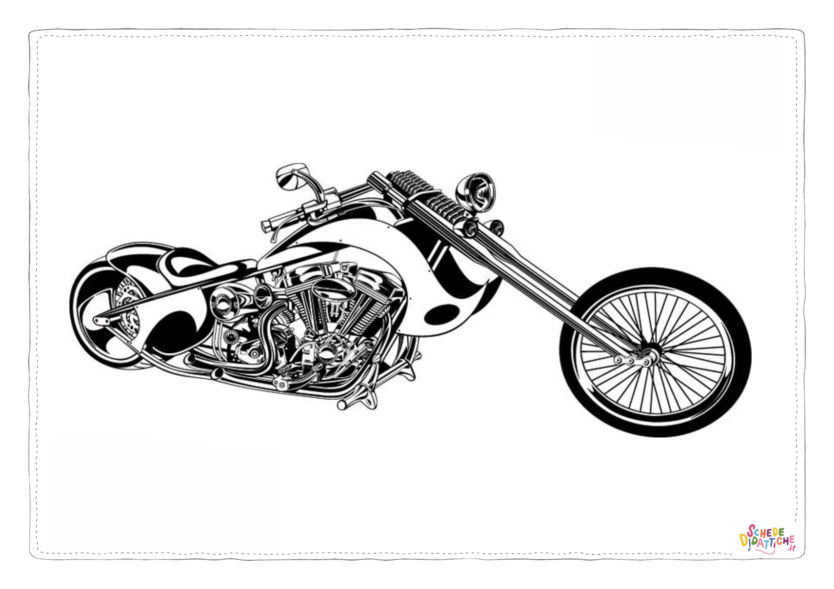 Disegno "Disegno di moto da stampare e colorare 31" Disegno di moto da stampare e colorare 31