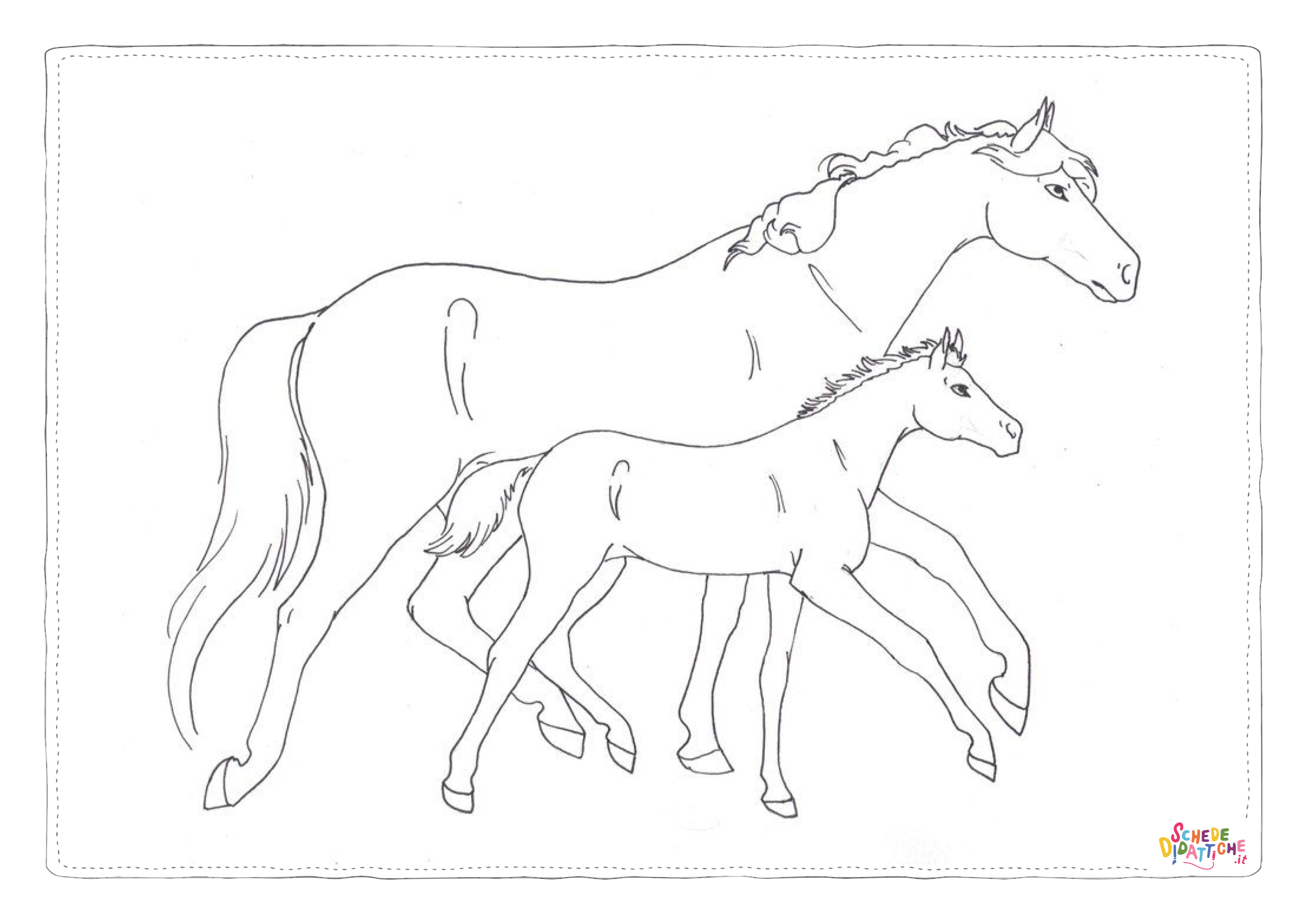 Disegno "Disegno di cavallo da stampare e colorare 79" Disegno di cavallo da stampare e colorare 79