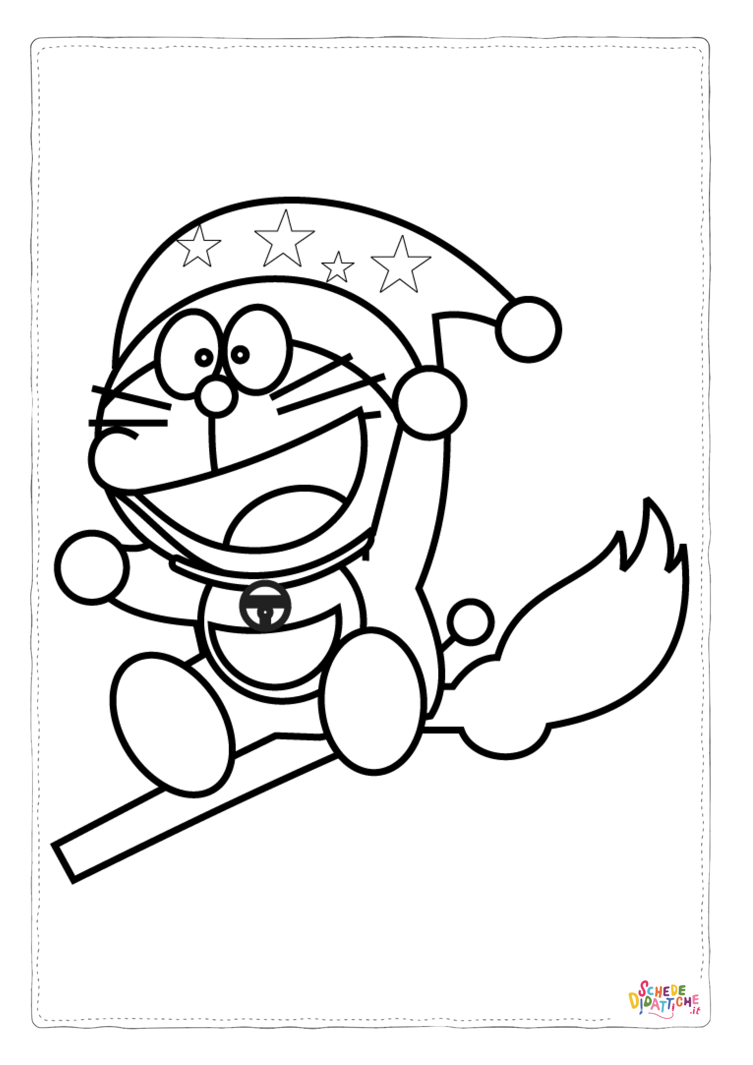 Disegno "Disegno di Doraemon da stampare e colorare 10" Disegno di Doraemon da stampare e colorare 10