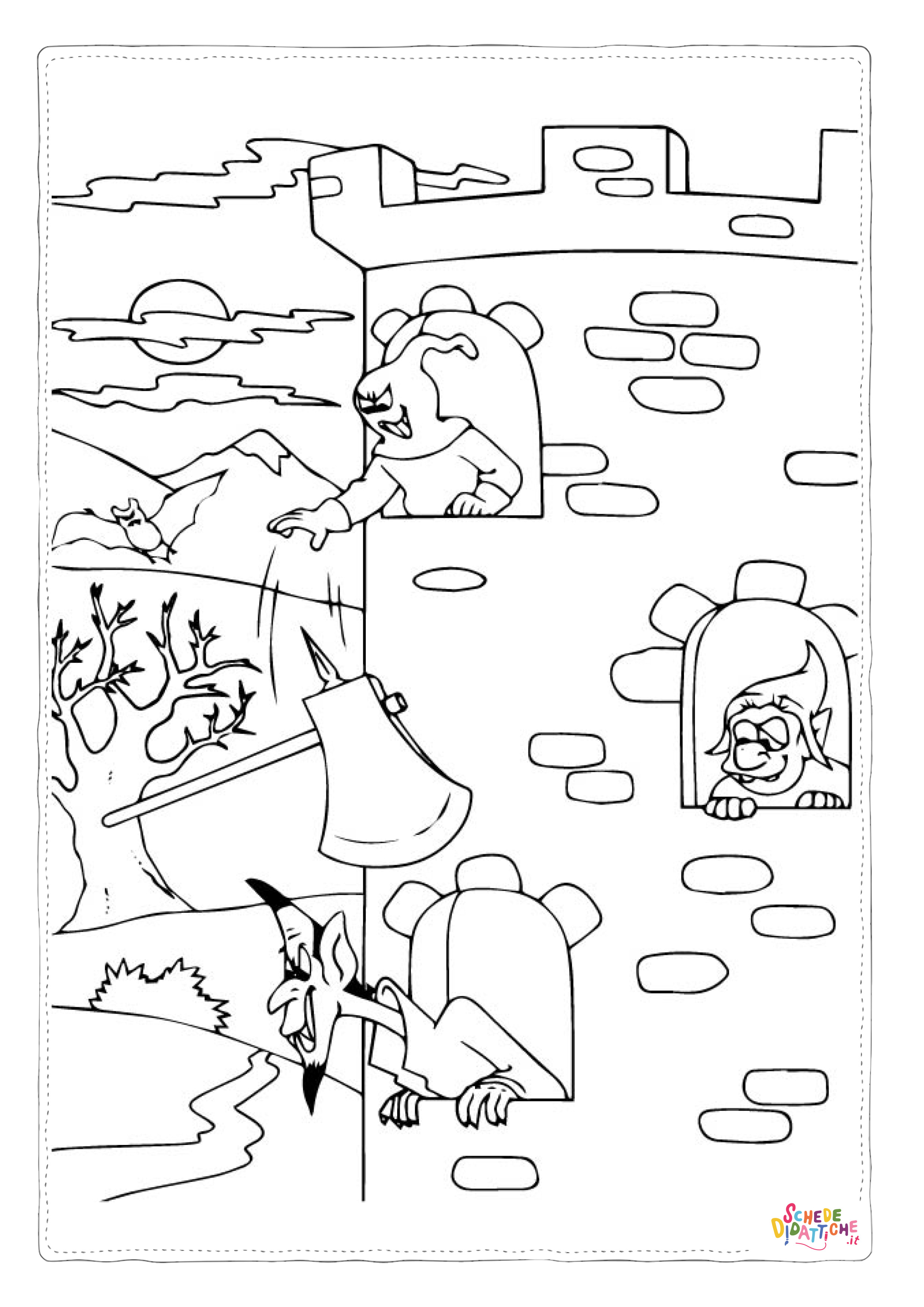 Disegno "Disegno di casa infestata da stampare e colorare 10" Disegno di casa infestata da stampare e colorare 10