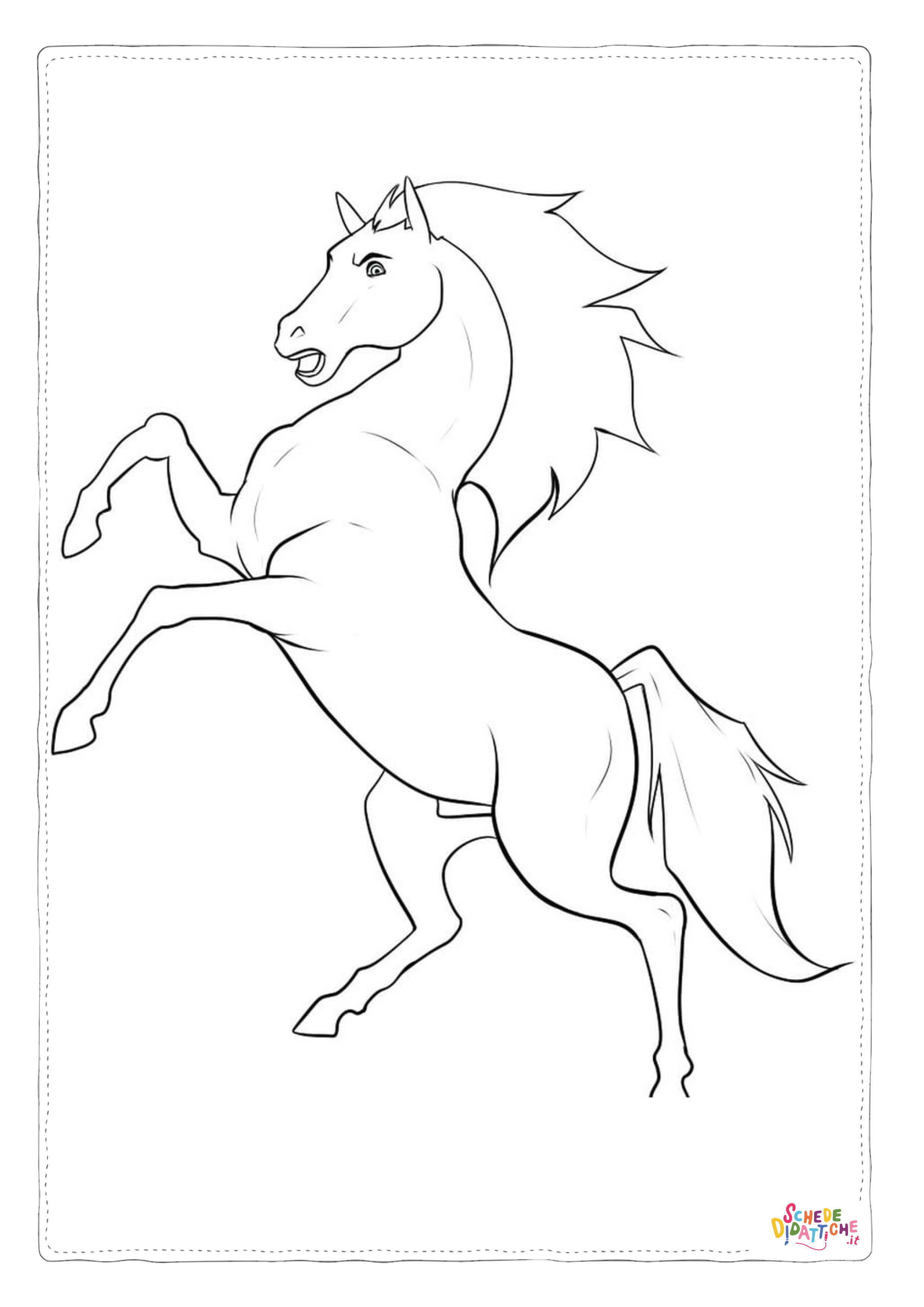 Disegno di cavallo da stampare e colorare 121