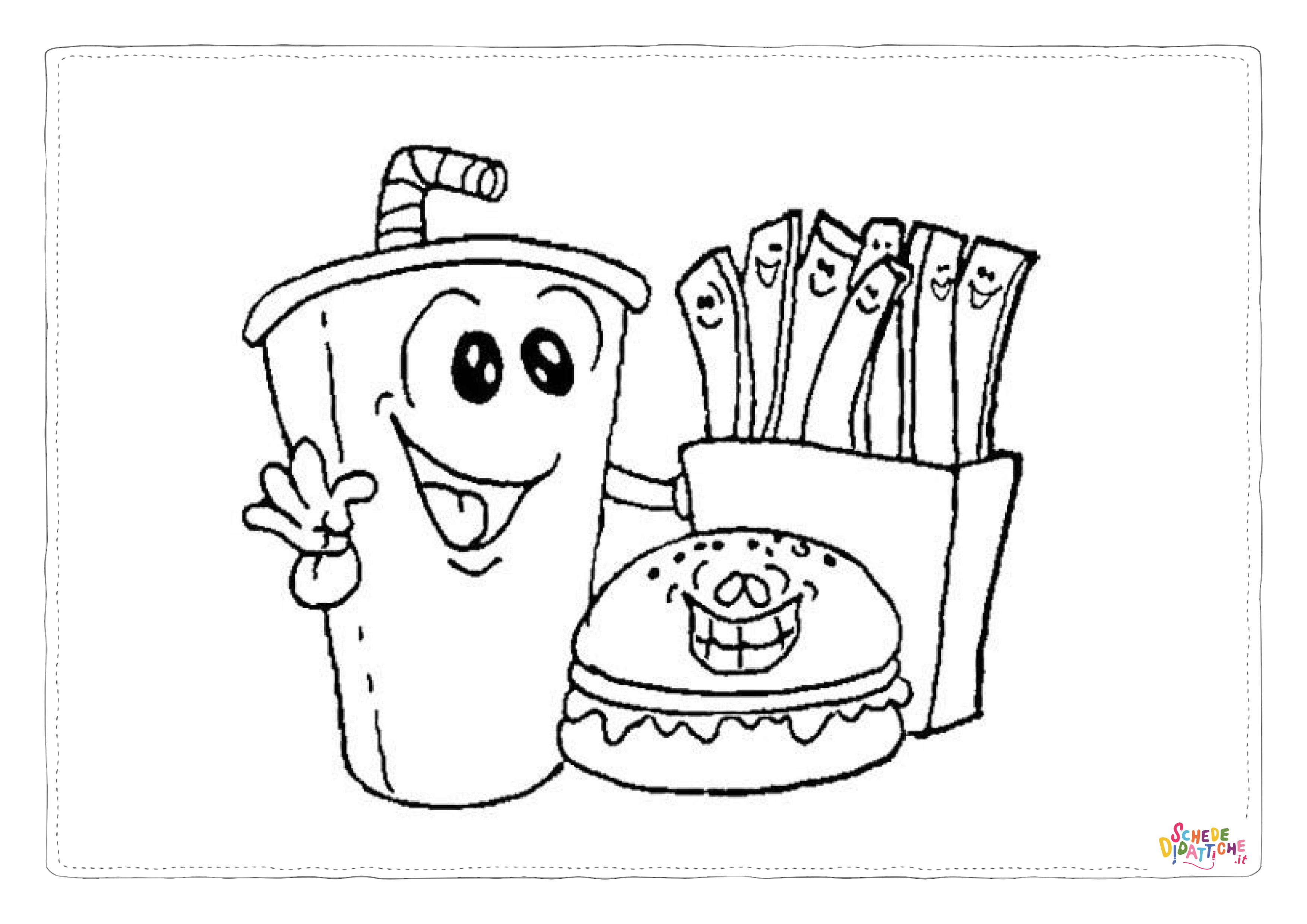 Disegno "Disegno di fast food da stampare e colorare 7" Disegno di fast food da stampare e colorare 7