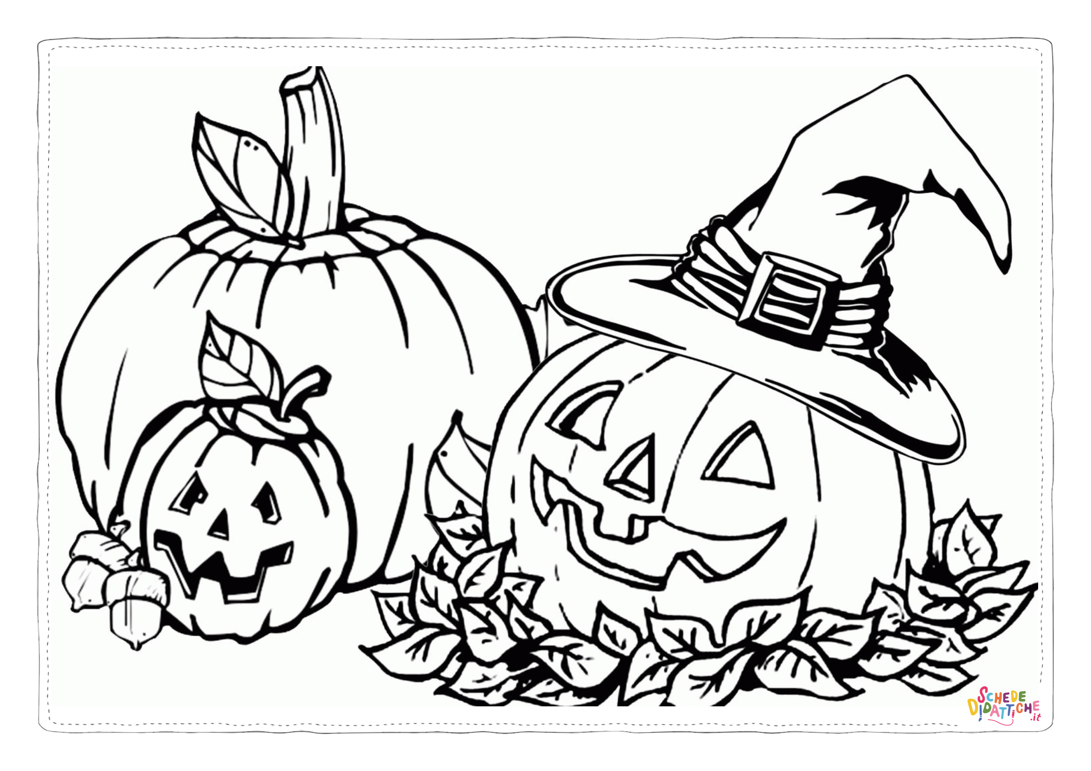 Disegno "Disegno di zucca di Halloween da stampare e colorare 181" Disegno di zucca di Halloween da stampare e colorare 181