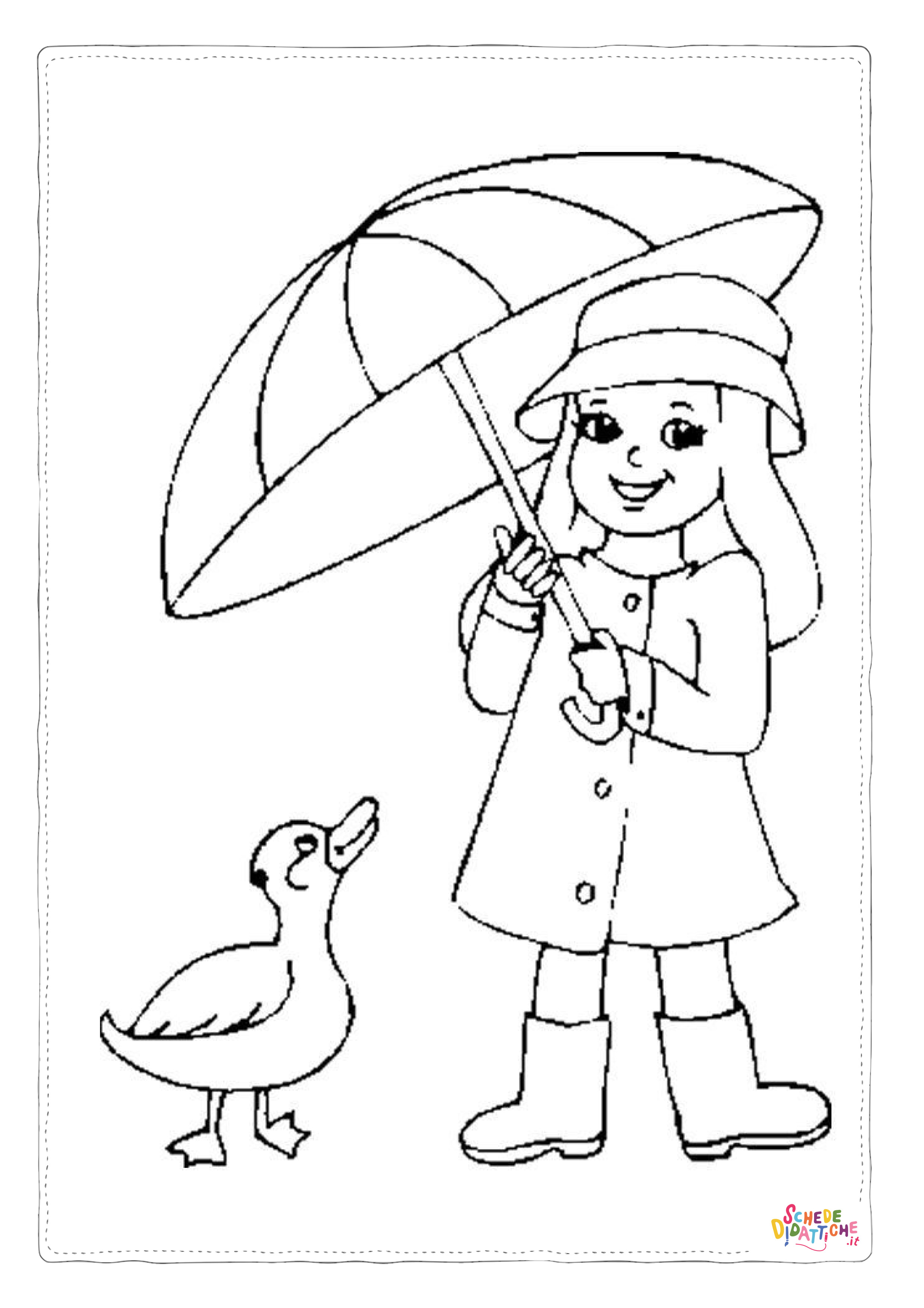 Disegno di pioggia da stampare e colorare 35