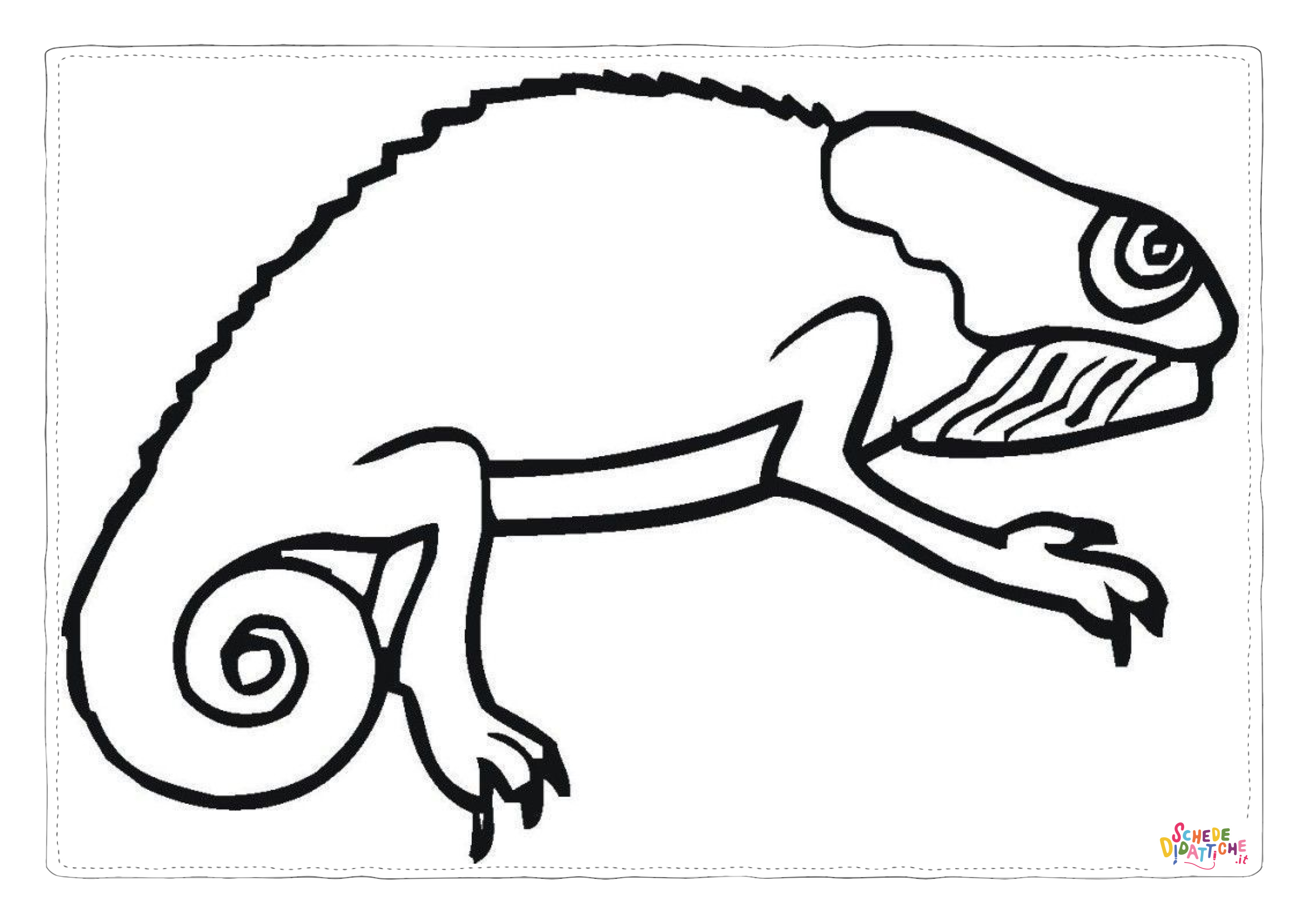 Disegno "Disegno di camaleonte da stampare e colorare 17" Disegno di camaleonte da stampare e colorare 17