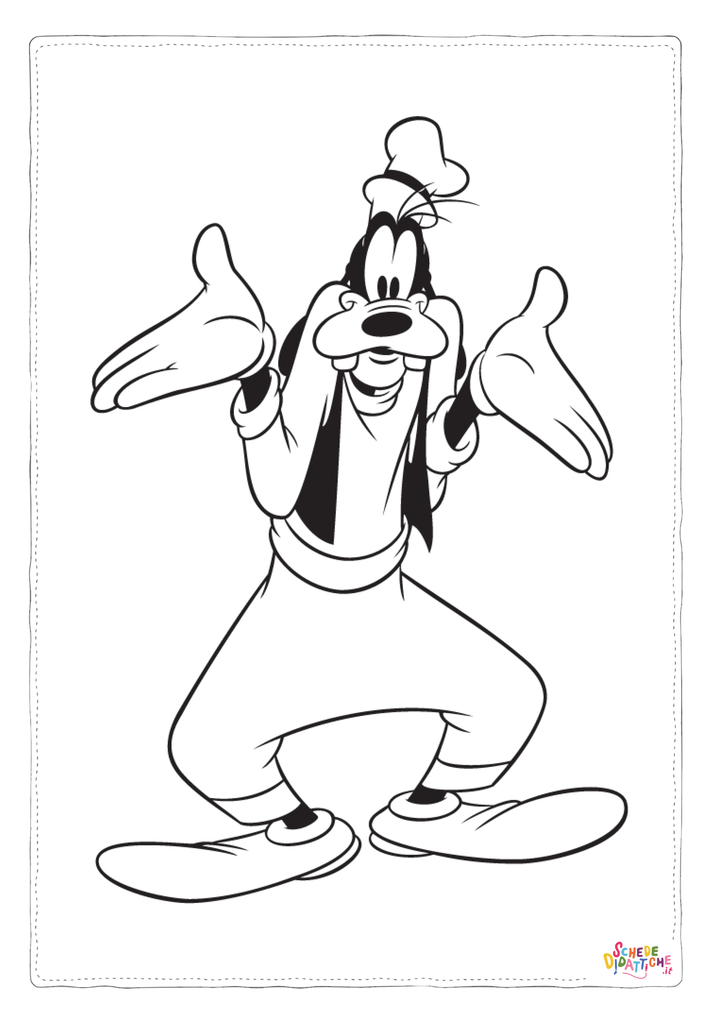 Disegno "Disegno di Pippo da stampare e colorare 6" Disegno di Pippo da stampare e colorare 6
