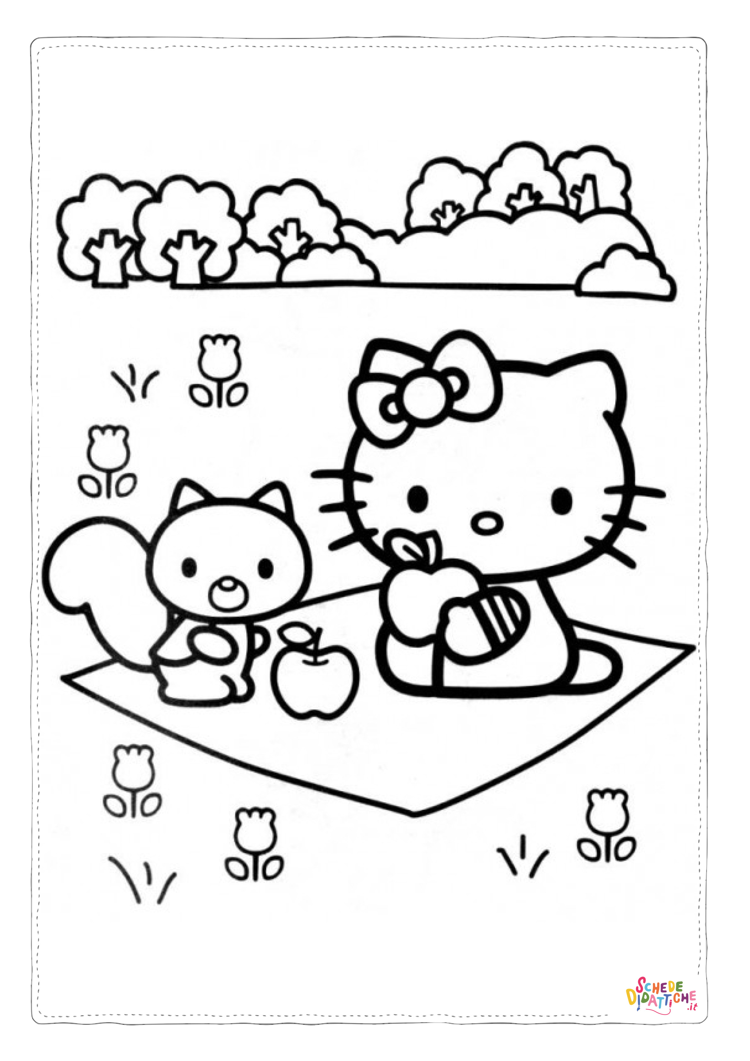 Disegno "Disegno di Hello Kitty da stampare e colorare 148" Disegno di Hello Kitty da stampare e colorare 148