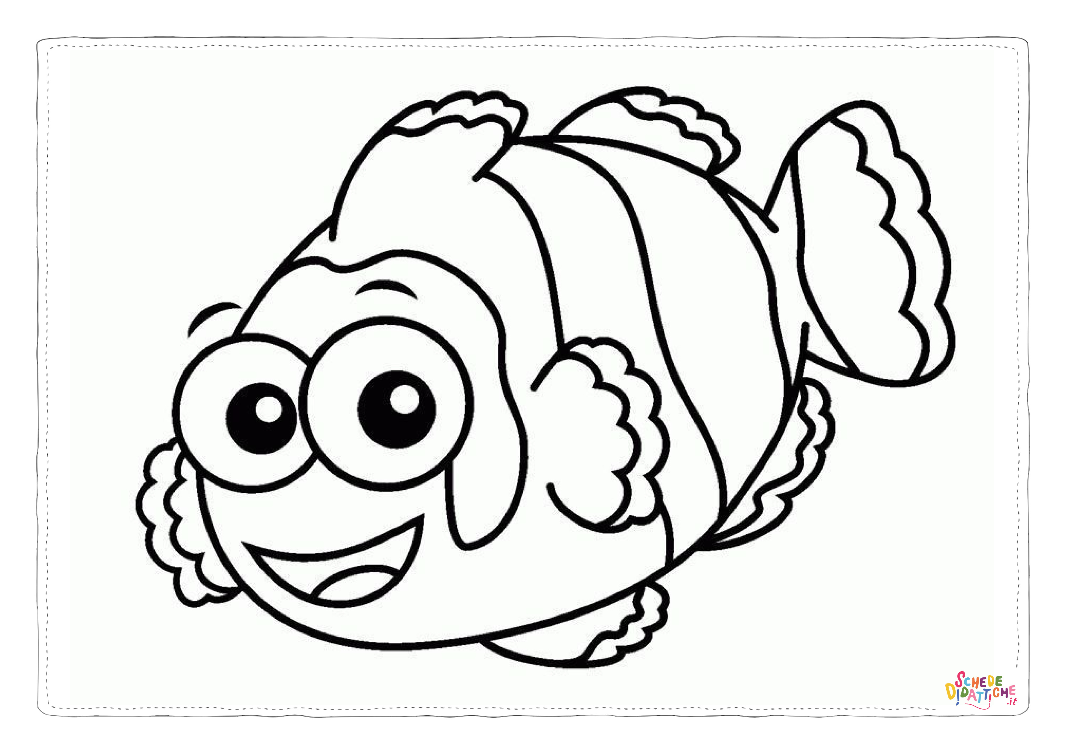 Disegno "Disegno di pesce da stampare e colorare 262" Disegno di pesce da stampare e colorare 262