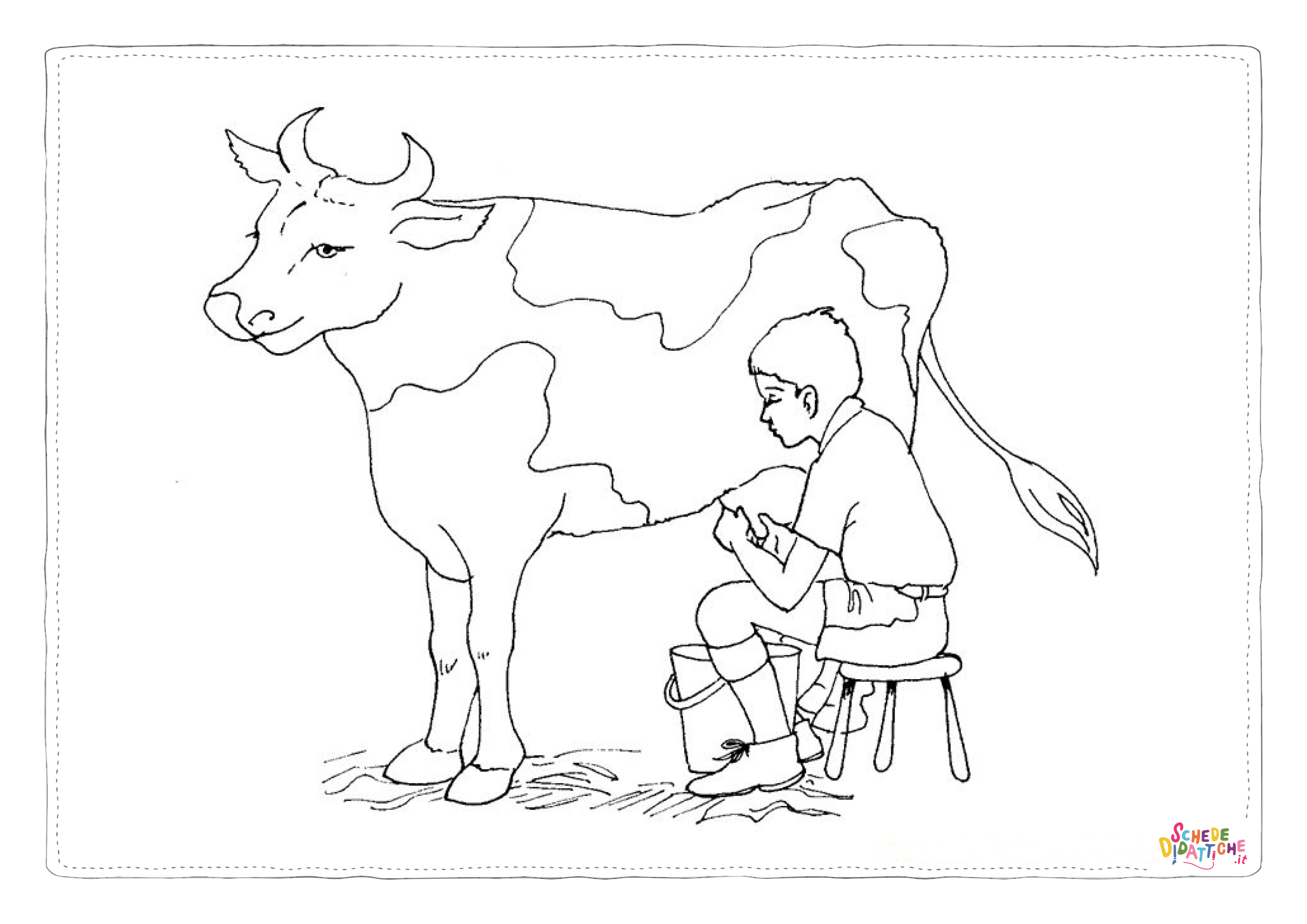 Disegno di mucca da stampare e colorare 27