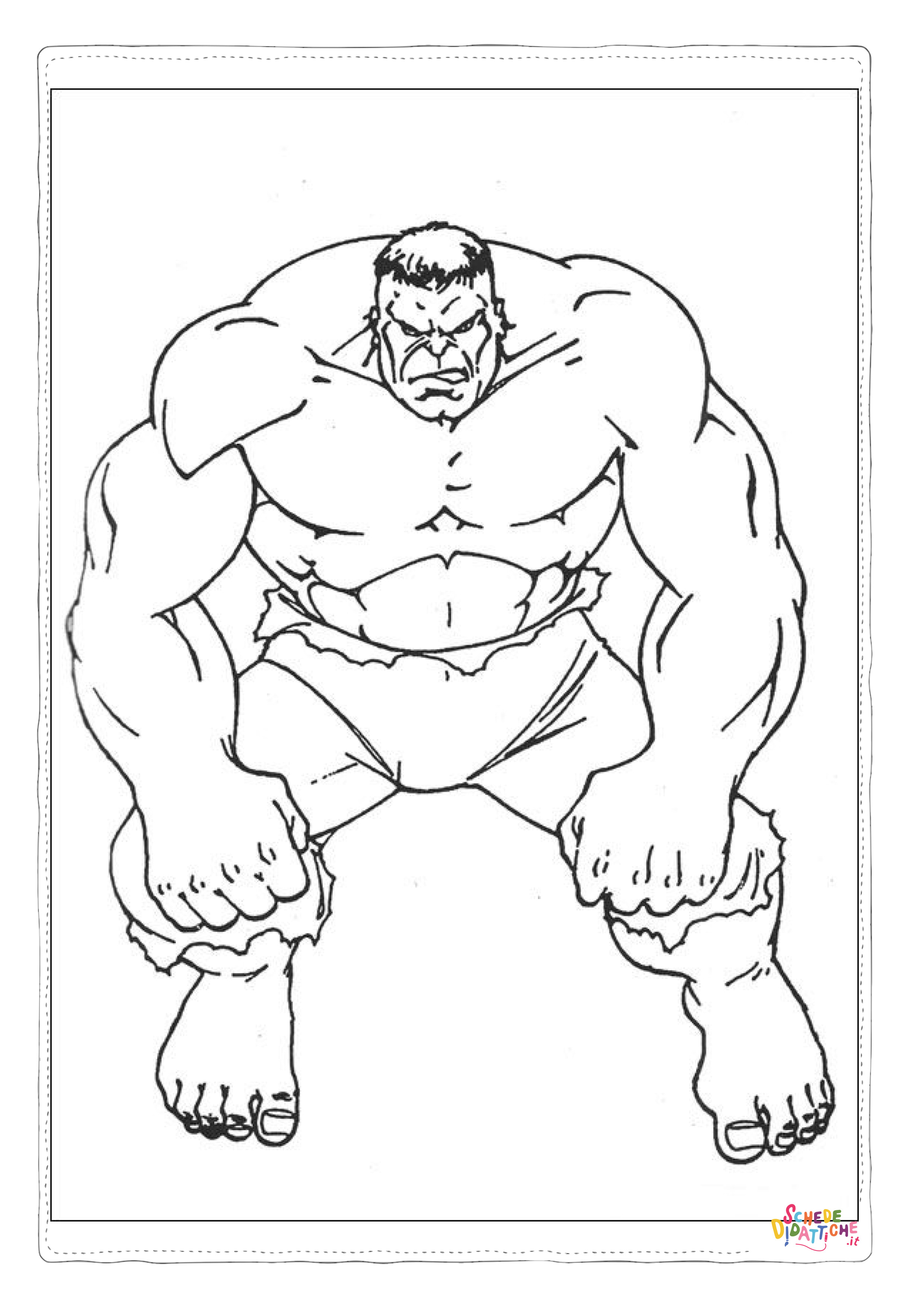 Disegno di Hulk da stampare e colorare 26