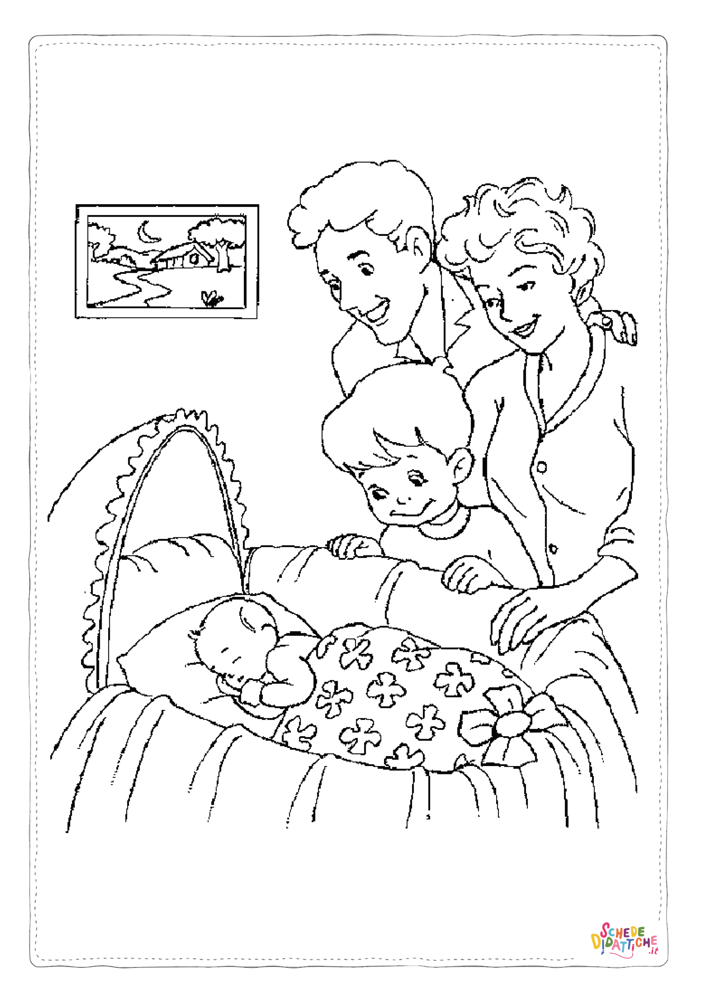 Disegno "Disegno di membro della famiglia da stampare e colorare 30" Disegno di membro della famiglia da stampare e colorare 30