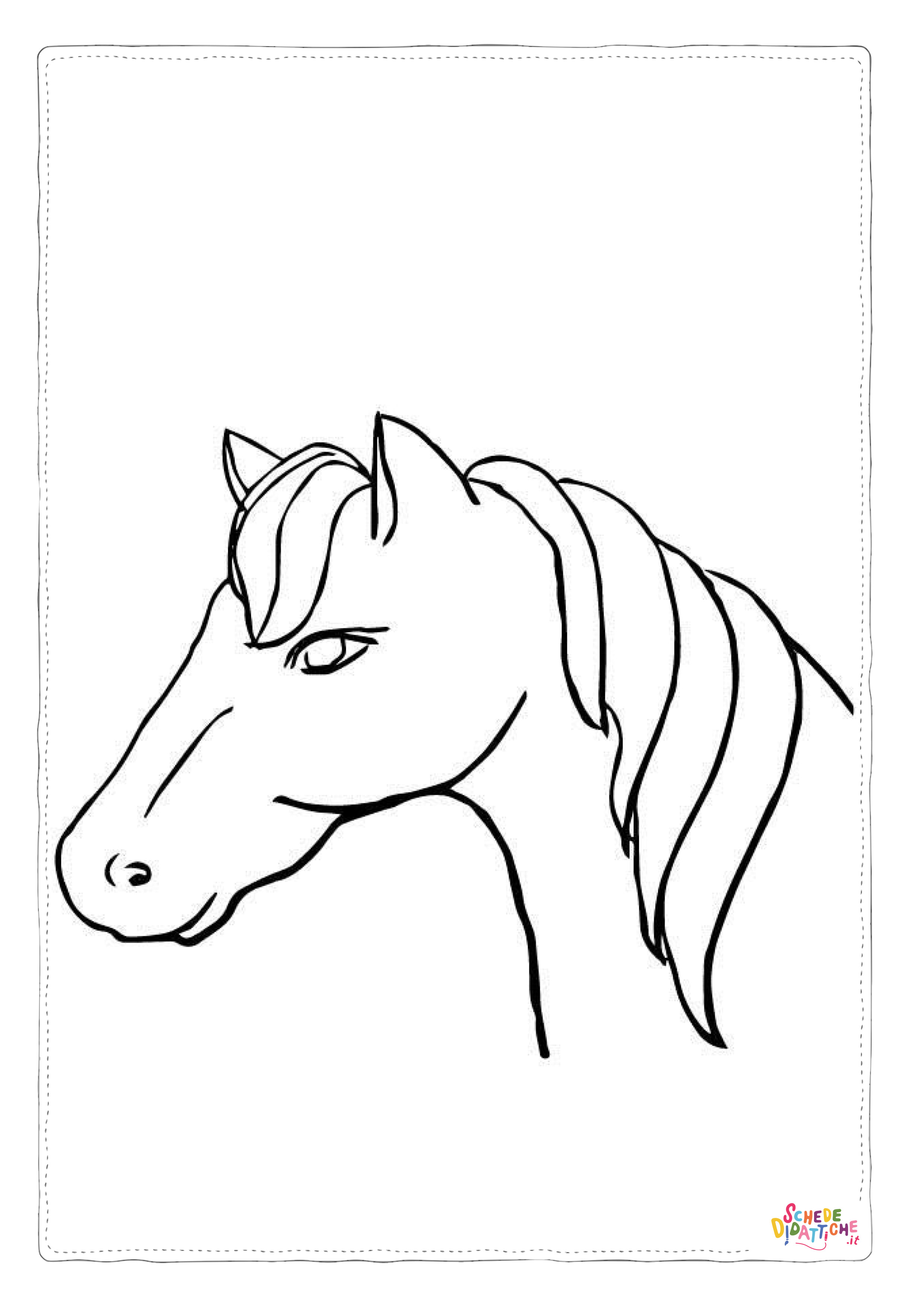 Disegno "Disegno di cavallo da stampare e colorare 228" Disegno di cavallo da stampare e colorare 228