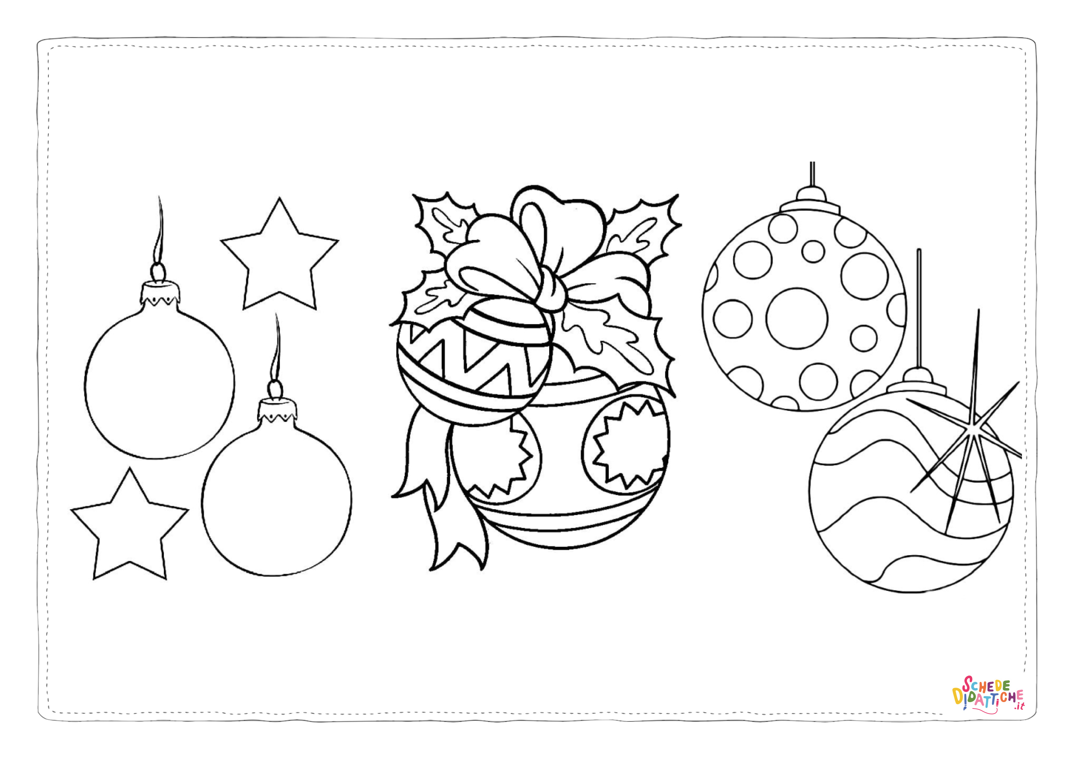 Disegno "Disegno di palla di Natale da stampare e colorare 40" Disegno di palla di Natale da stampare e colorare 40