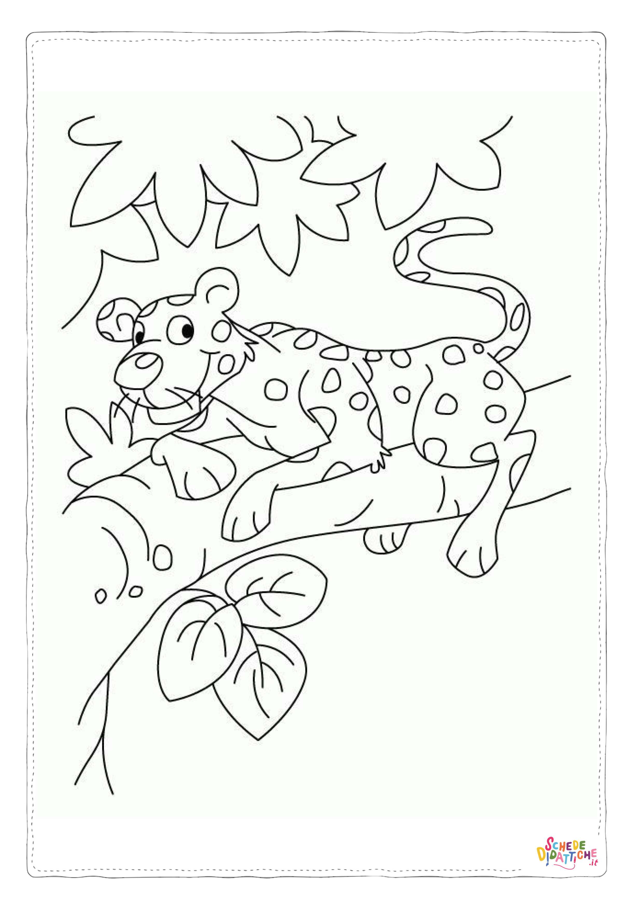 Disegno "Disegno di leopardo da stampare e colorare 67" Disegno di leopardo da stampare e colorare 67