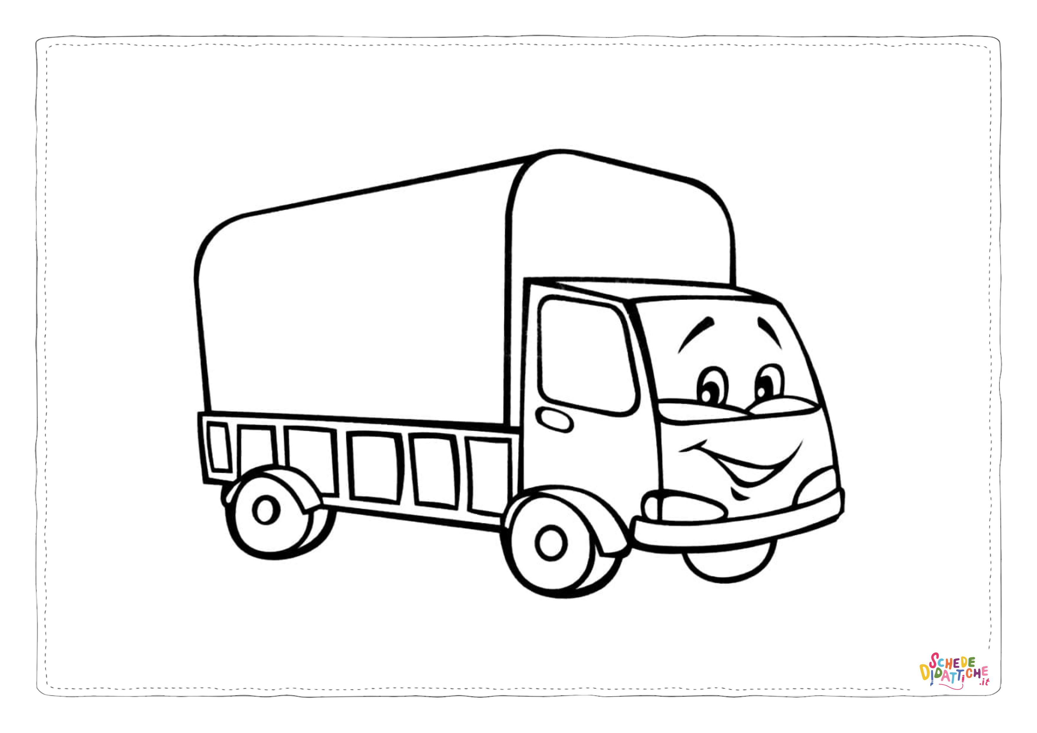 Disegno di mezzo da lavoro da stampare e colorare 12