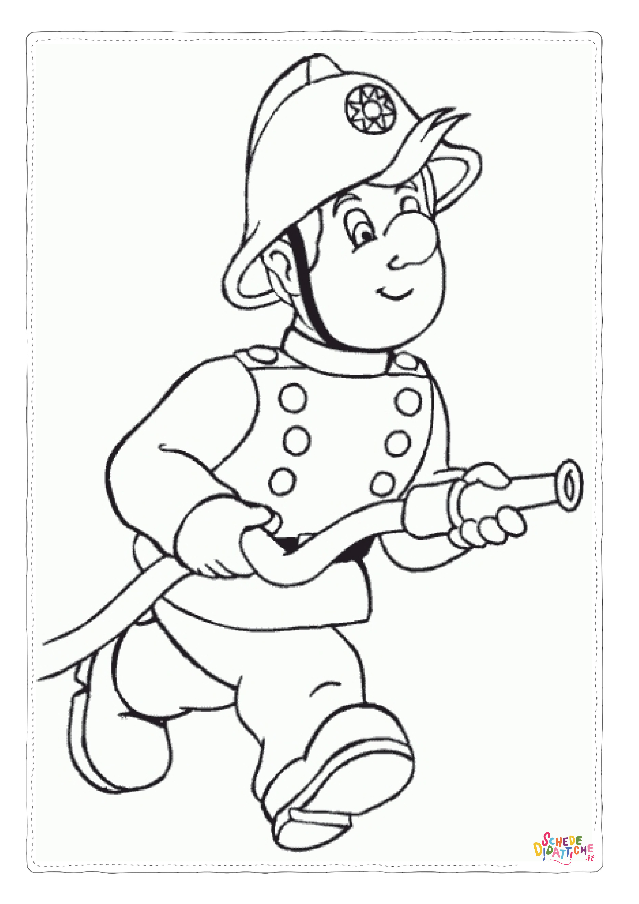 Disegno "Disegno di pompiere da stampare e colorare 23" Disegno di pompiere da stampare e colorare 23