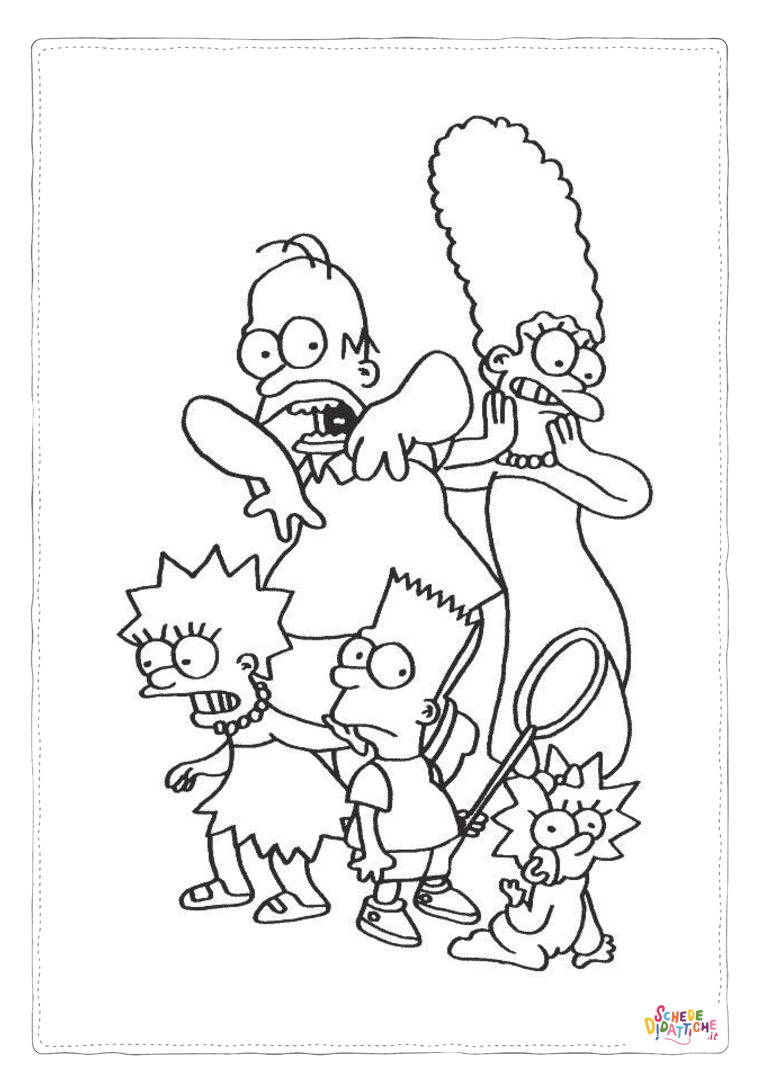 Disegno "Disegno di I Simpson da stampare e colorare 71" Disegno di I Simpson da stampare e colorare 71