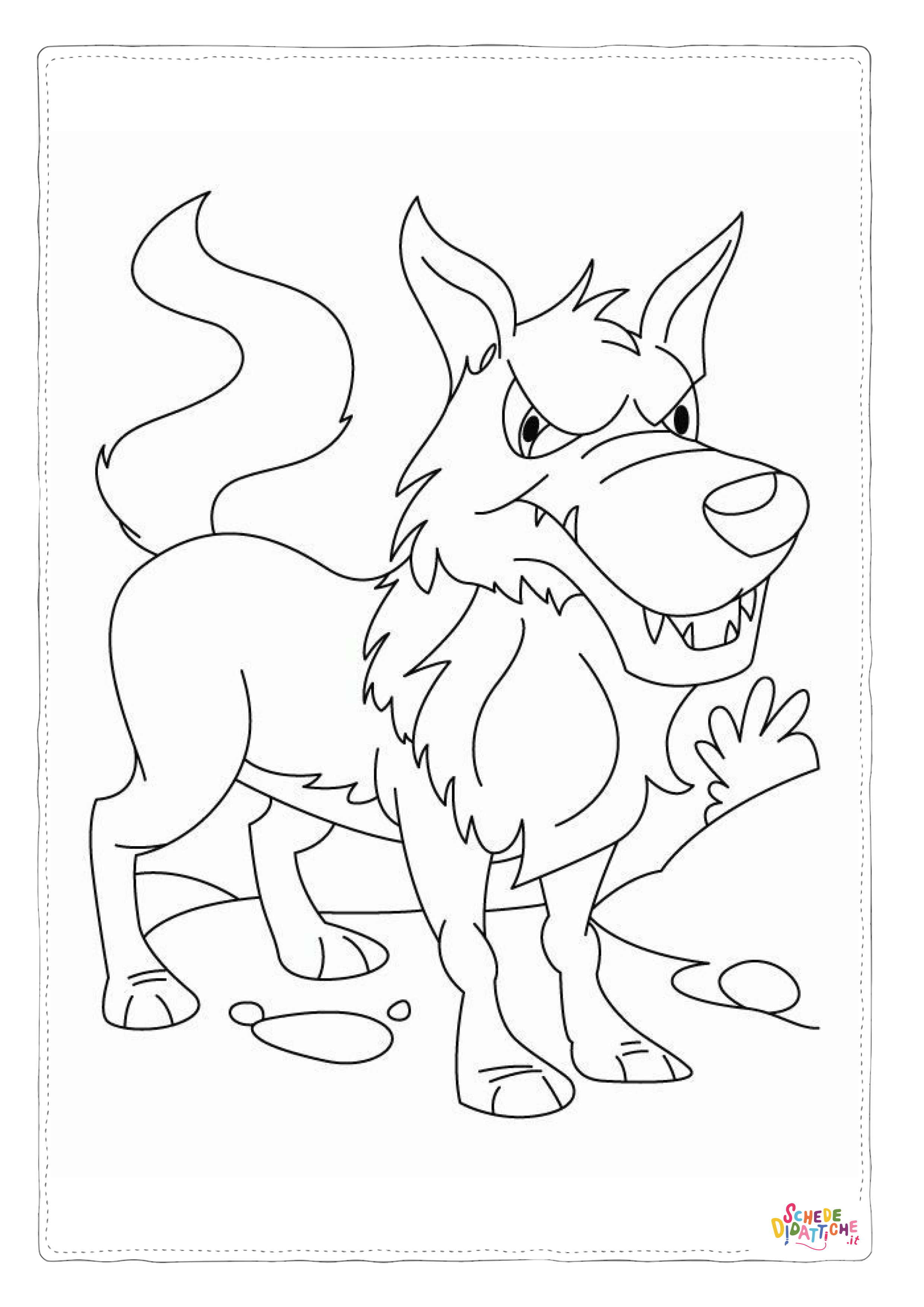 Disegno di lupo da stampare e colorare 57