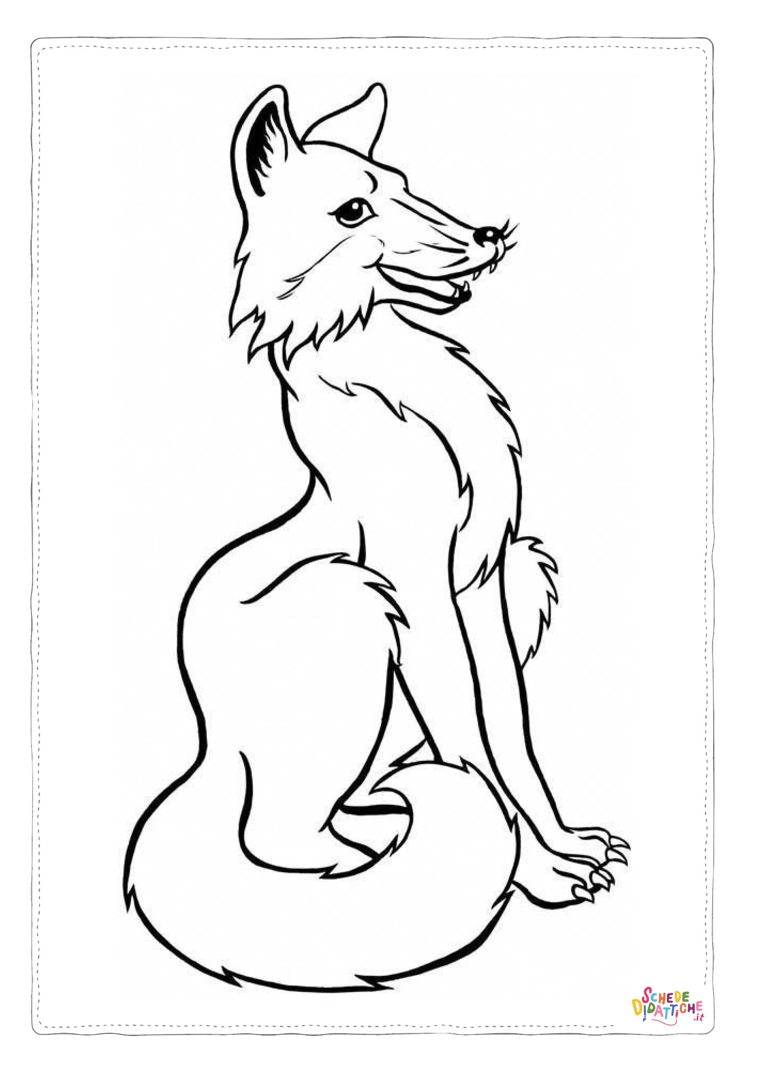 Disegno "Disegno di volpe da stampare e colorare 119" Disegno di volpe da stampare e colorare 119