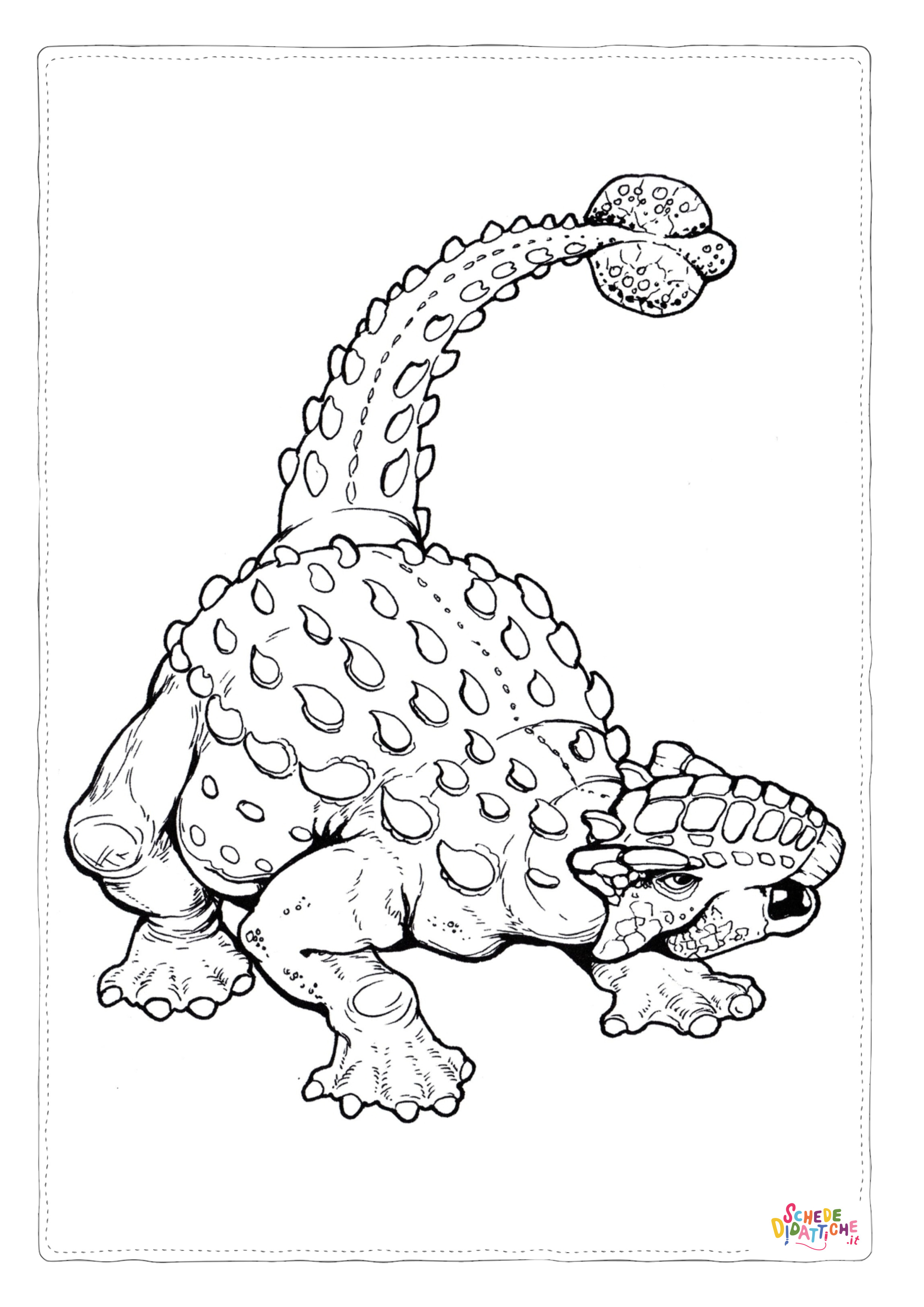 Disegno "Disegno di Anchilosauro da stampare e colorare 5" Disegno di Anchilosauro da stampare e colorare 5