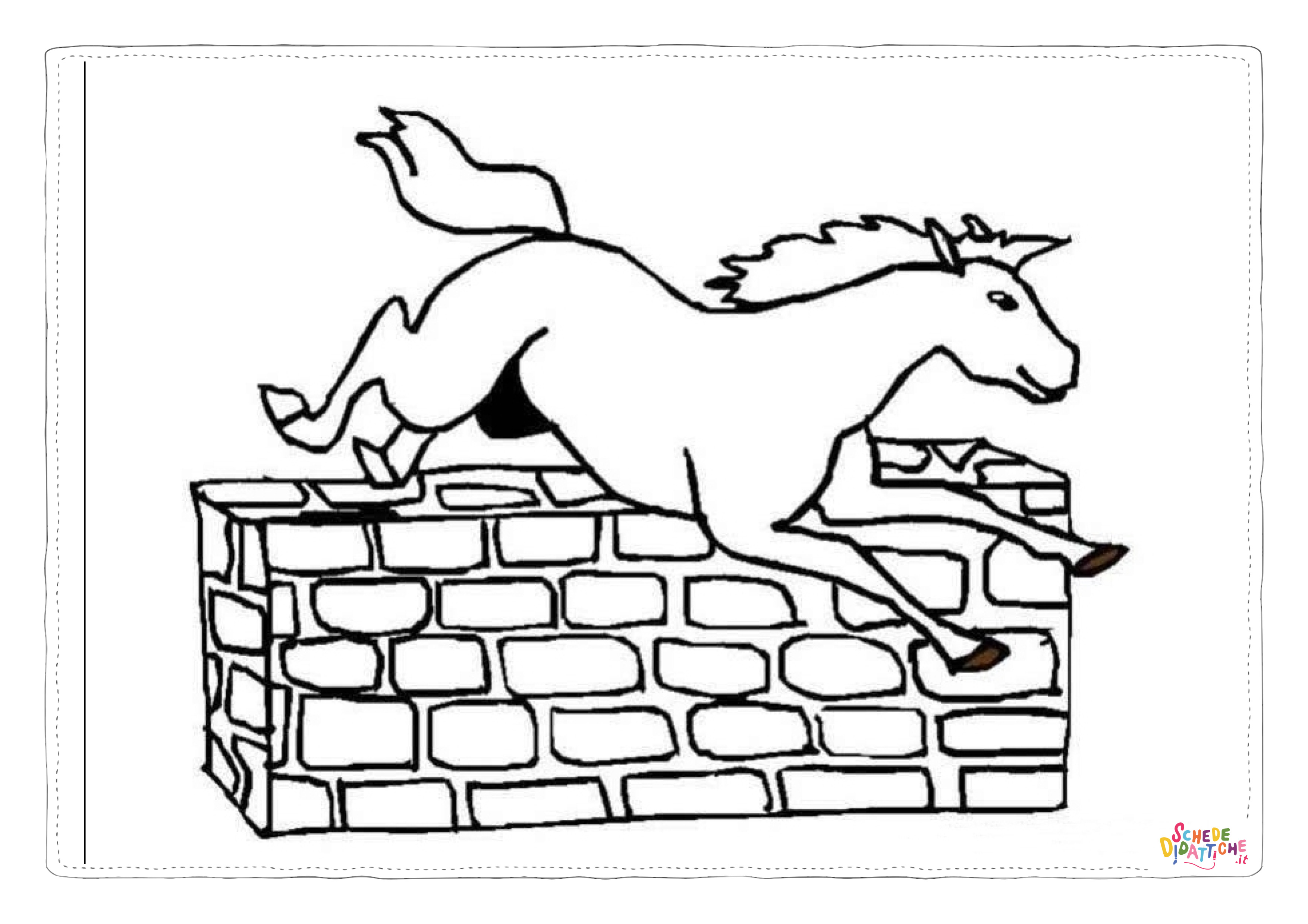 Disegno "Disegno di cavallo da stampare e colorare 190" Disegno di cavallo da stampare e colorare 190
