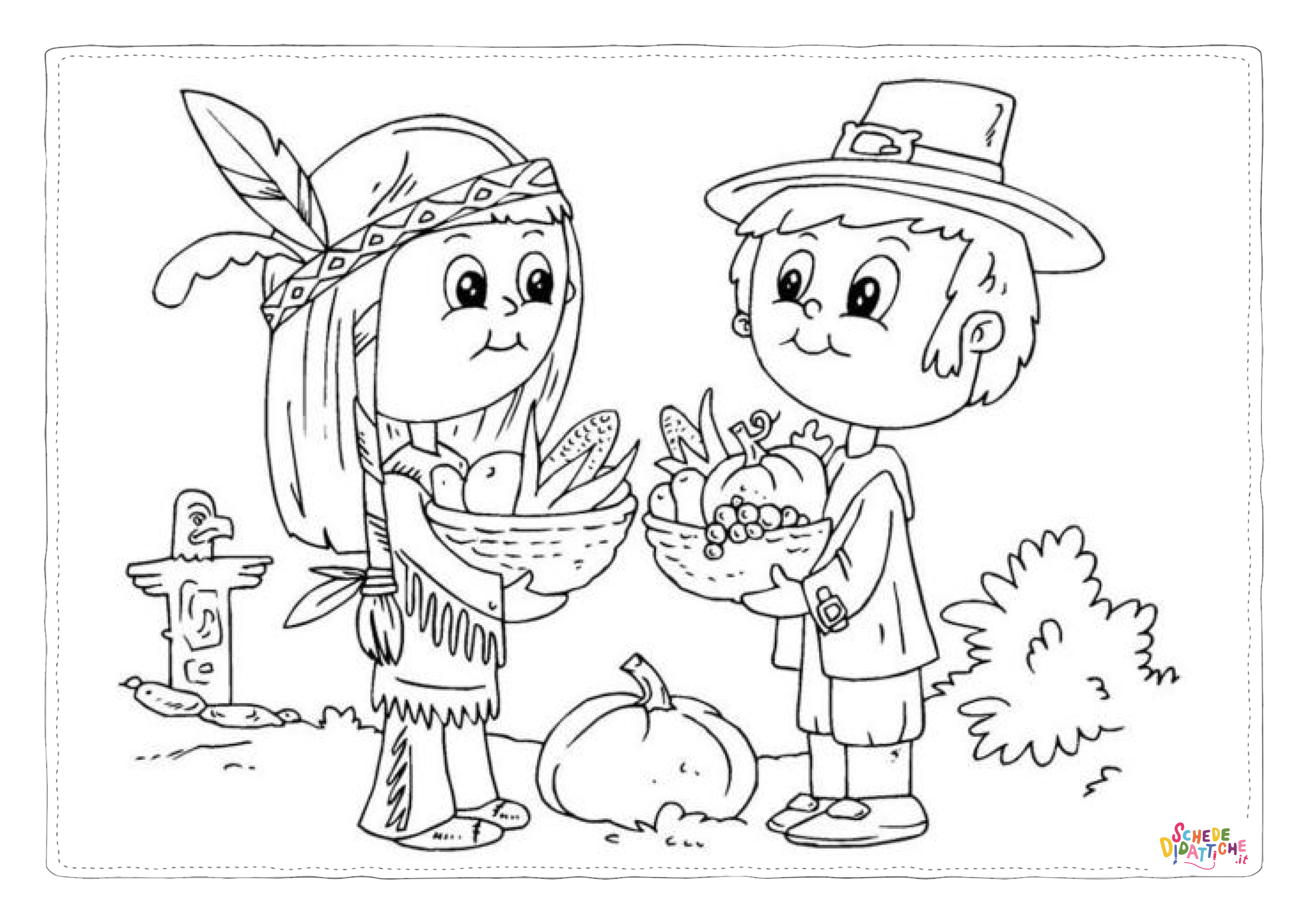 Disegno di Indiani d'America da stampare e colorare 53