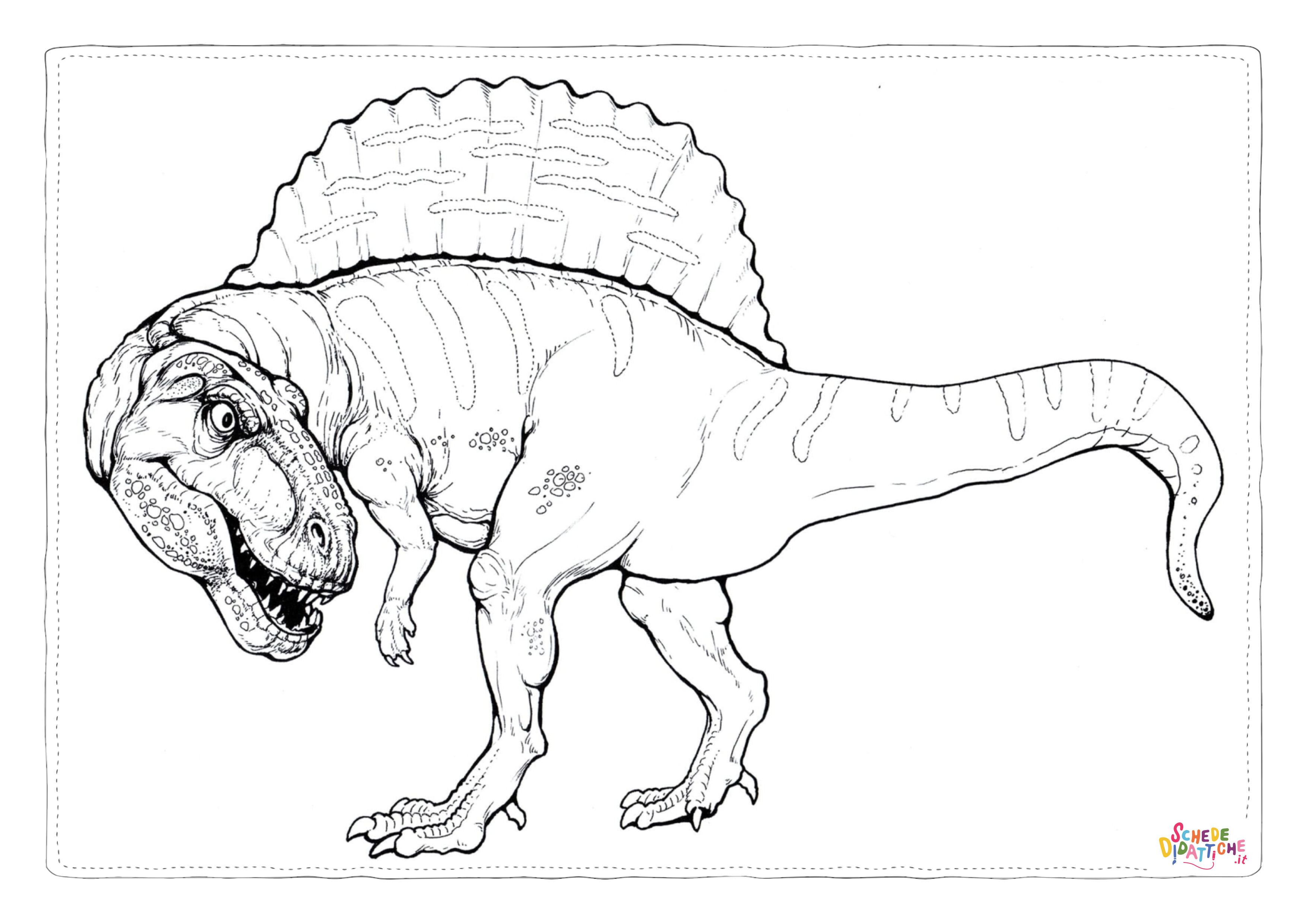 Disegno di Spinosauro da stampare e colorare 15