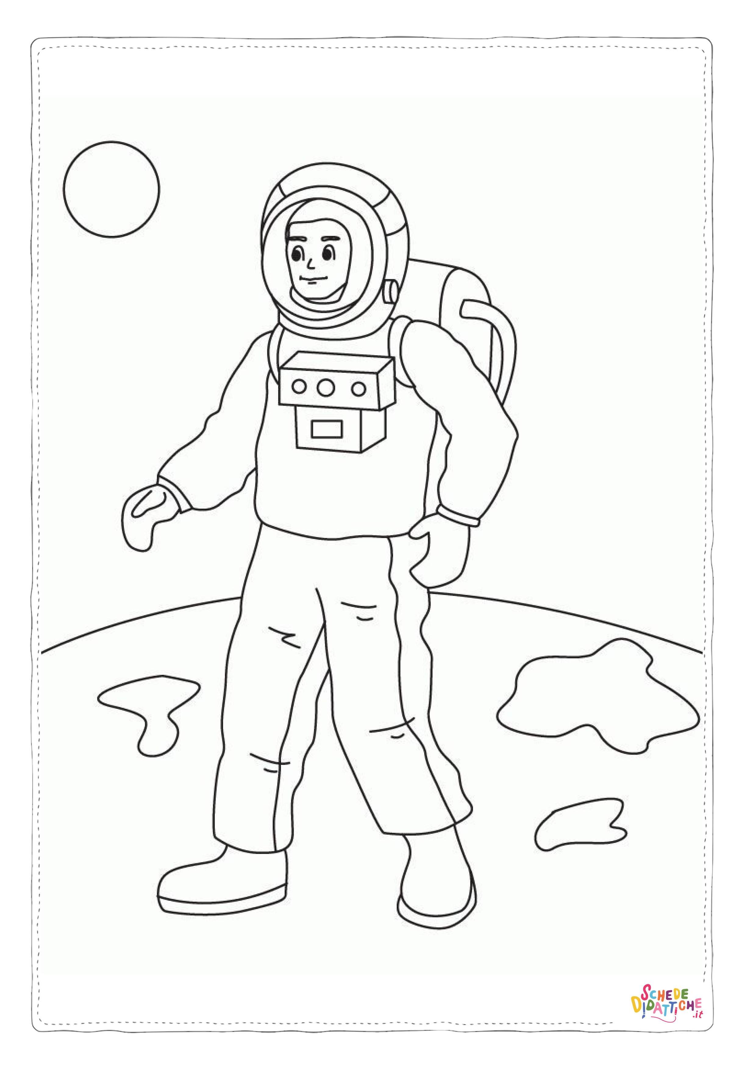 Disegno "Disegno di astronauta da stampare e colorare 29" Disegno di astronauta da stampare e colorare 29