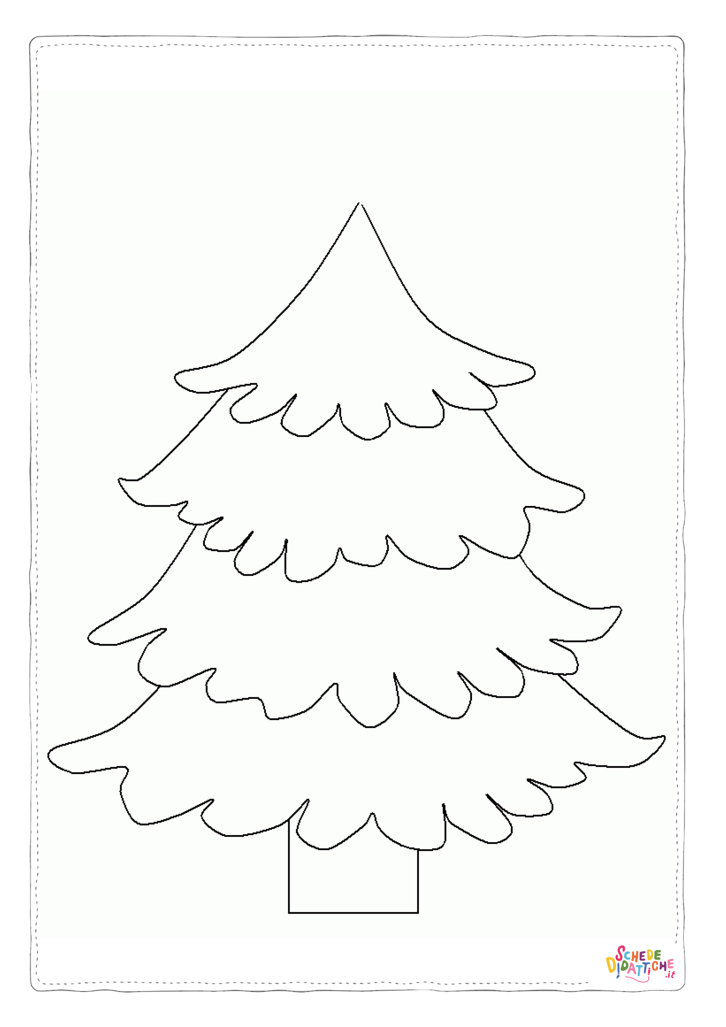Disegno "Disegno di albero di Natale da stampare e colorare 196" Disegno di albero di Natale da stampare e colorare 196