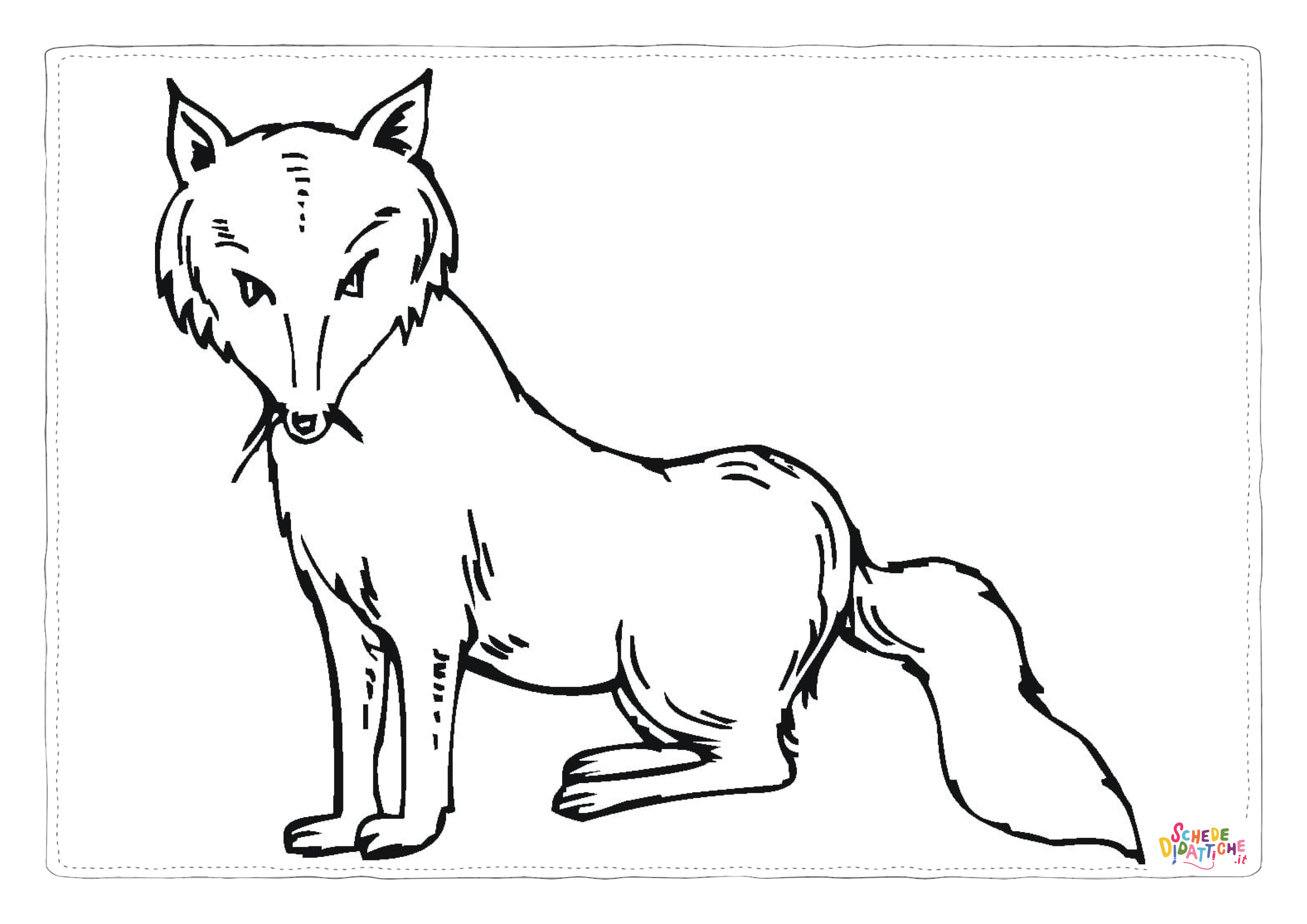 Disegno "Disegno di volpe da stampare e colorare 53" Disegno di volpe da stampare e colorare 53