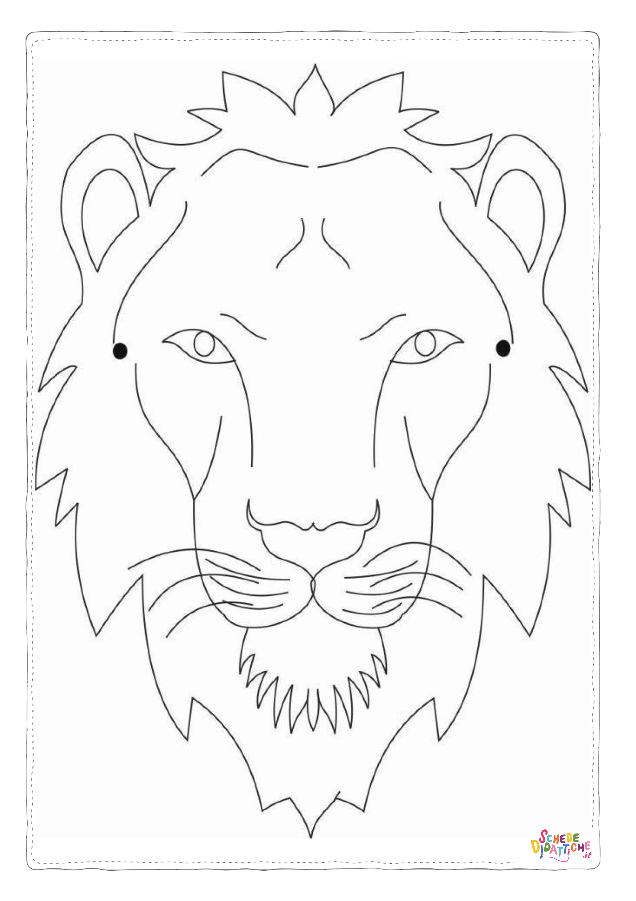 Disegno di leone da stampare e colorare 110