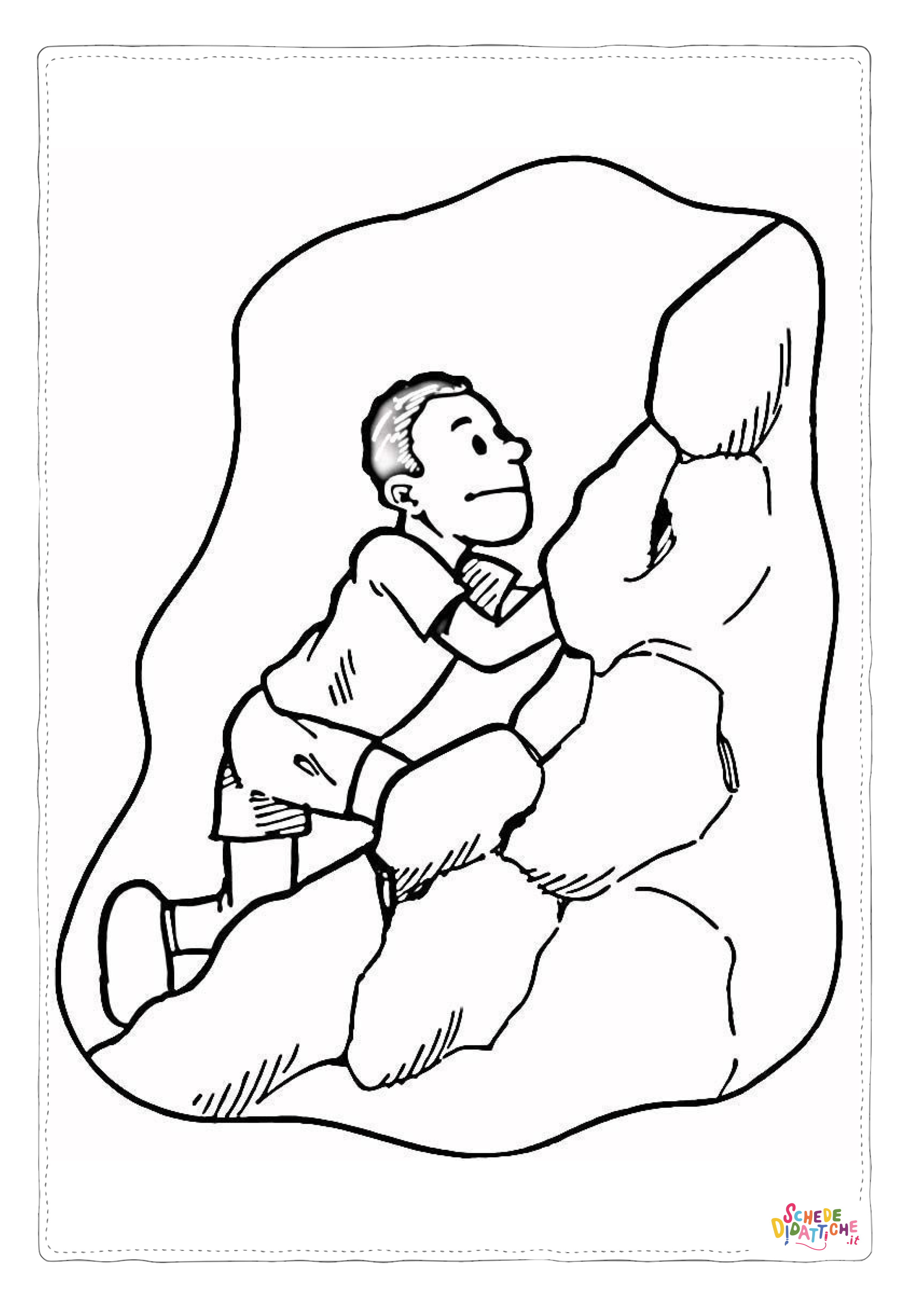Disegno di alpinismo da stampare e colorare