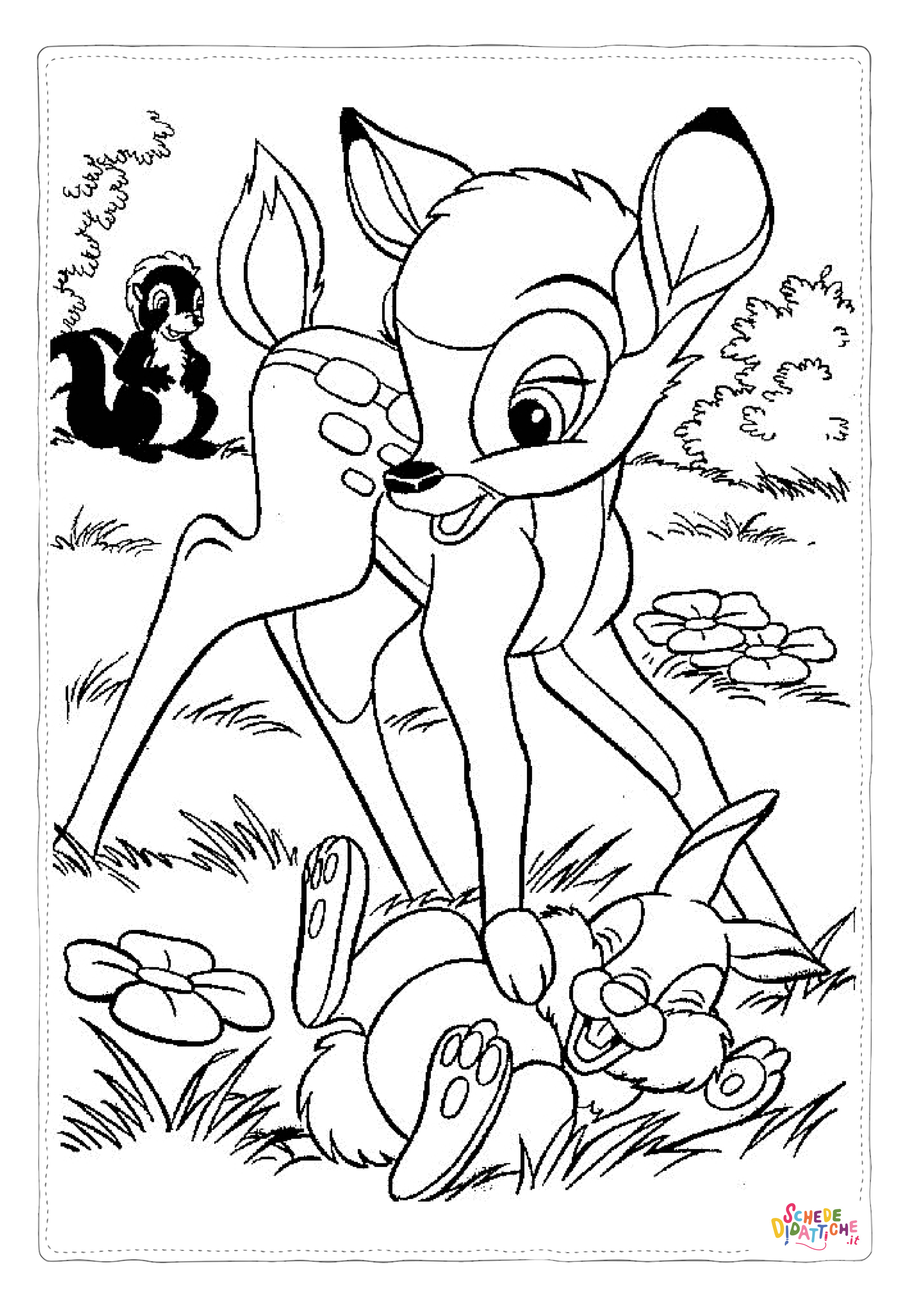Disegno "Disegno di Bambi da stampare e colorare 52" Disegno di Bambi da stampare e colorare 52