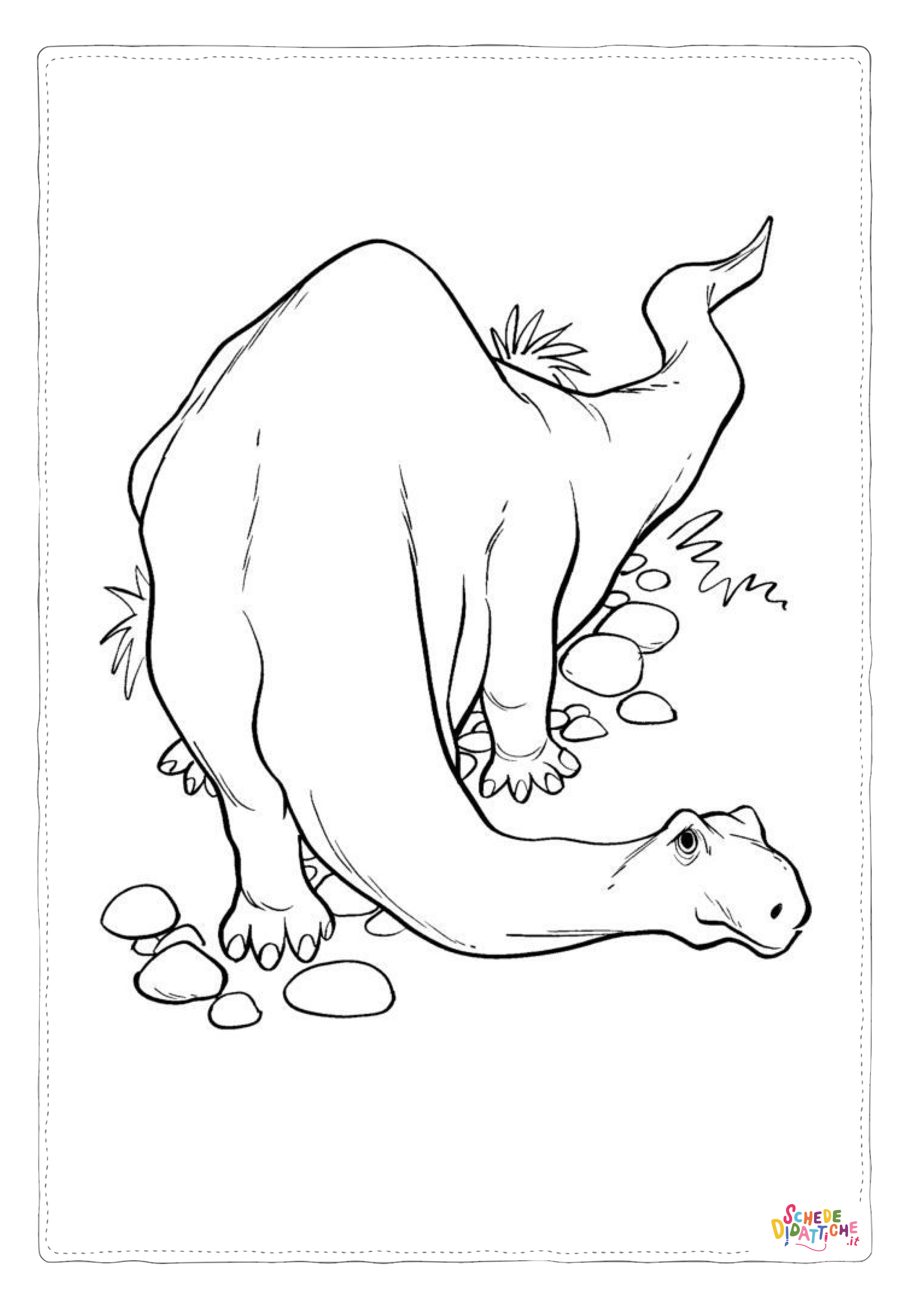 Disegno "Disegno di Brontosauro da stampare e colorare 32" Disegno di Brontosauro da stampare e colorare 32