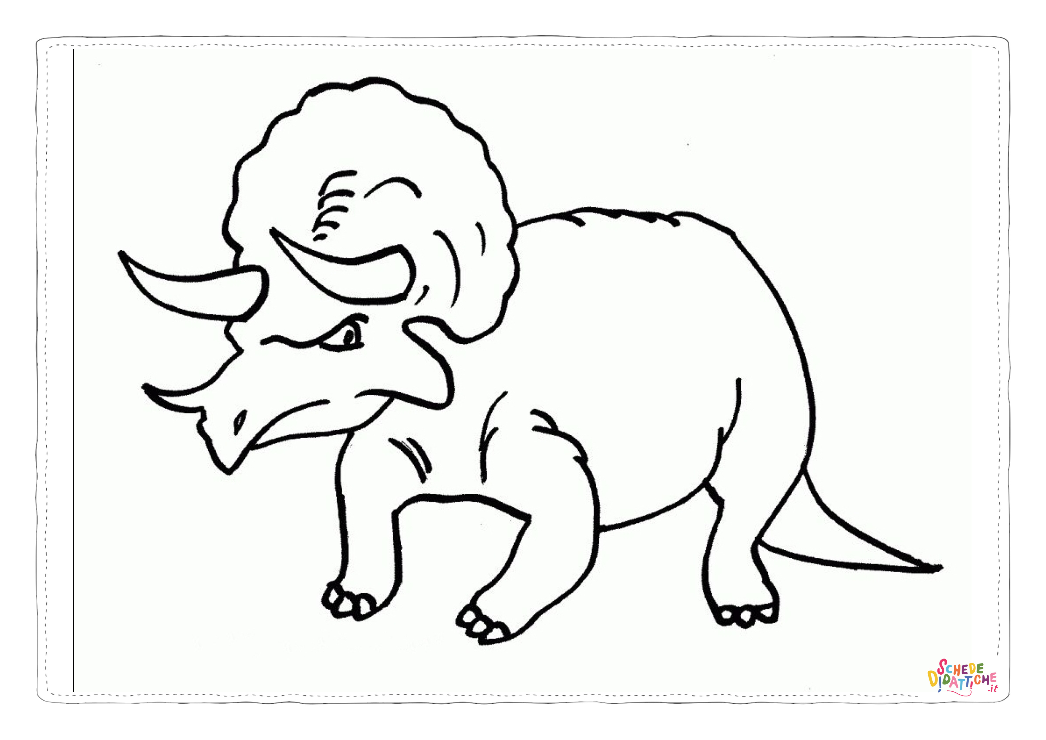Disegno "Disegno di Triceratopo da stampare e colorare 57" Disegno di Triceratopo da stampare e colorare 57