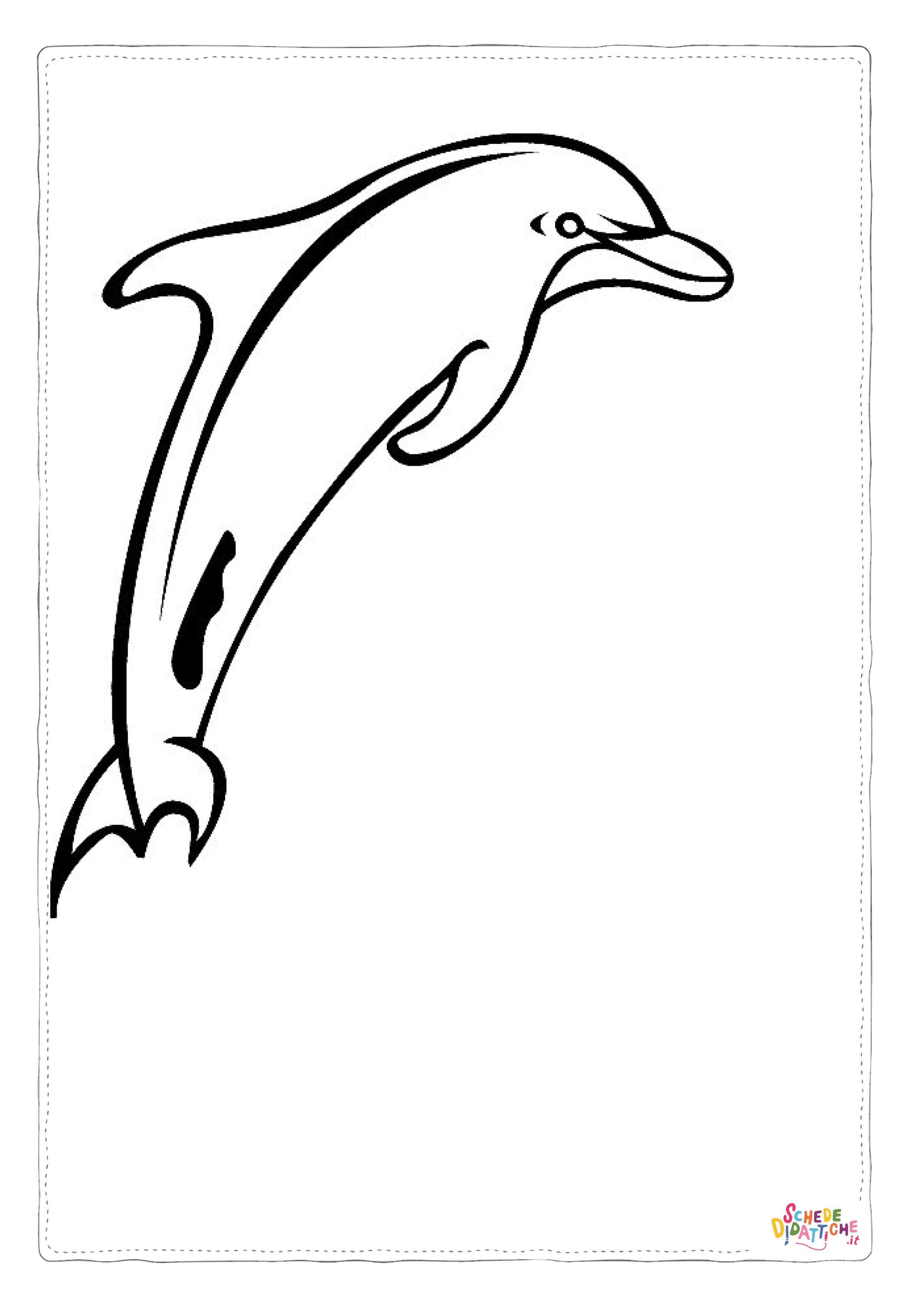 Disegno "Disegno di delfino da stampare e colorare 59" Disegno di delfino da stampare e colorare 59