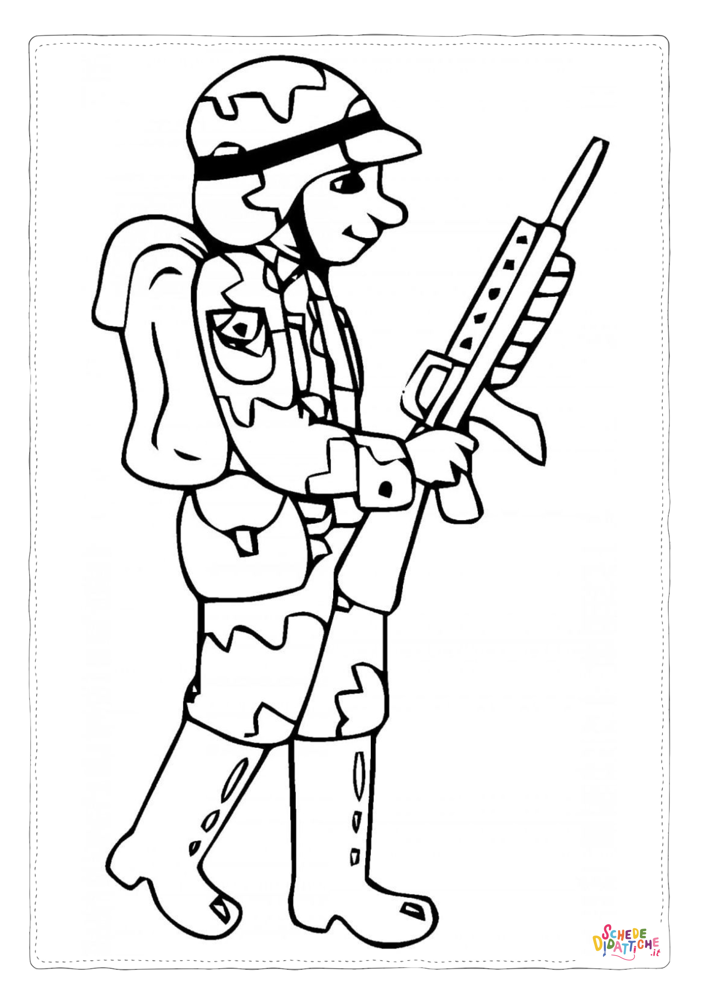 Disegno di soldato da stampare e colorare 38