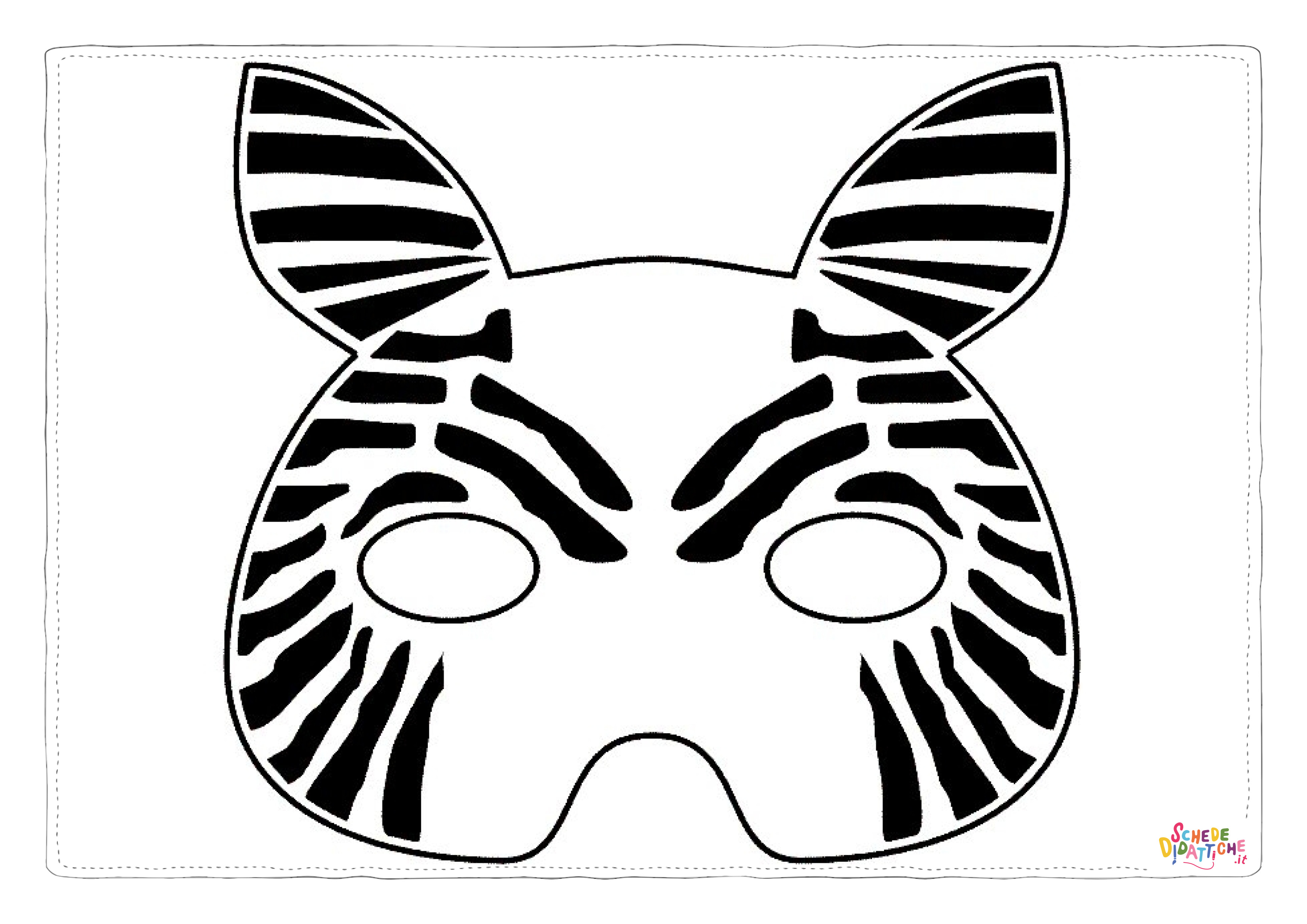 Disegno "Disegno di maschera da stampare e colorare 45" Disegno di maschera da stampare e colorare 45